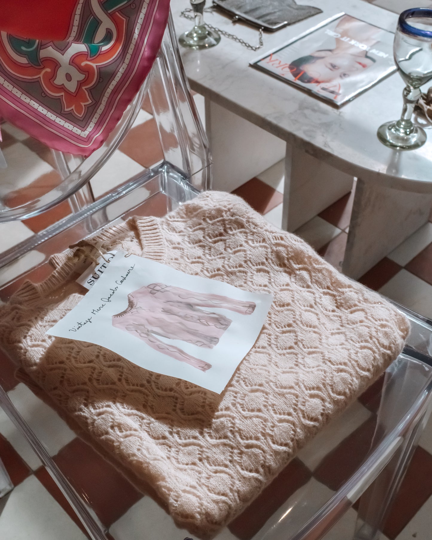 Vintage Designer Marc Jacobs Pink Cashmere Sweater