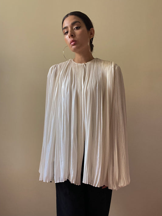 Preloved Designer Nina Ricci Silk in Pleats Blouse