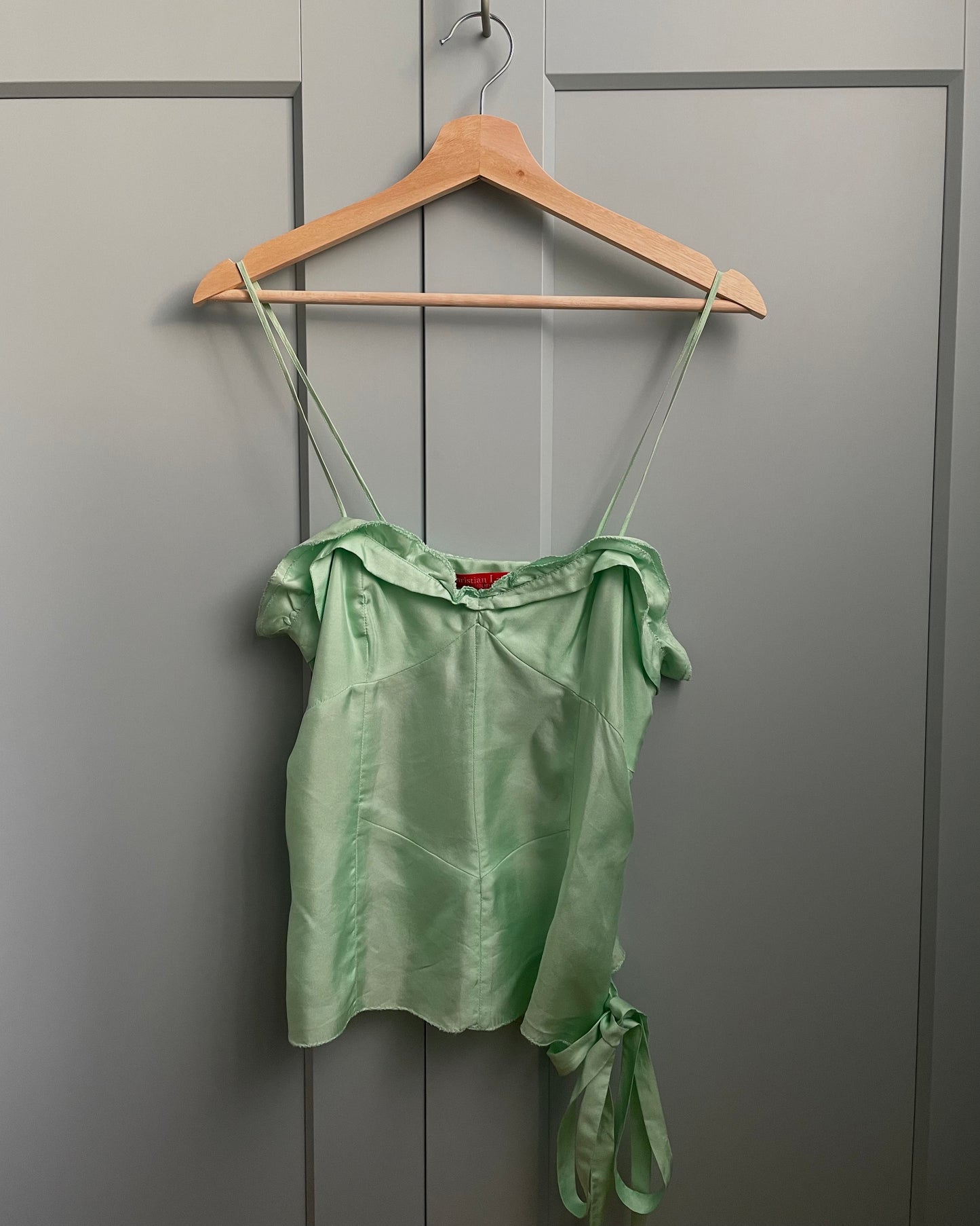 Vintage Christian Lacroix Silk Green Tank Top