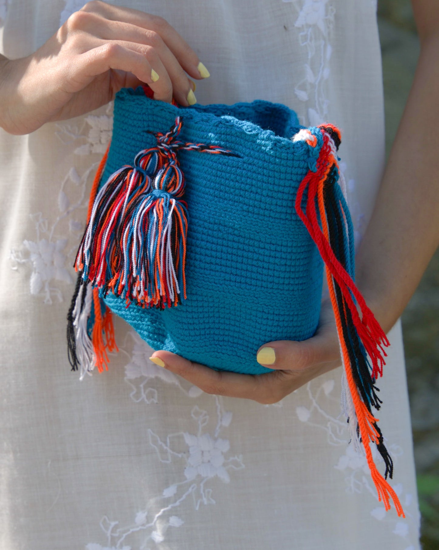 Vintage Colombian Mochila Bucket Shoulder Bag