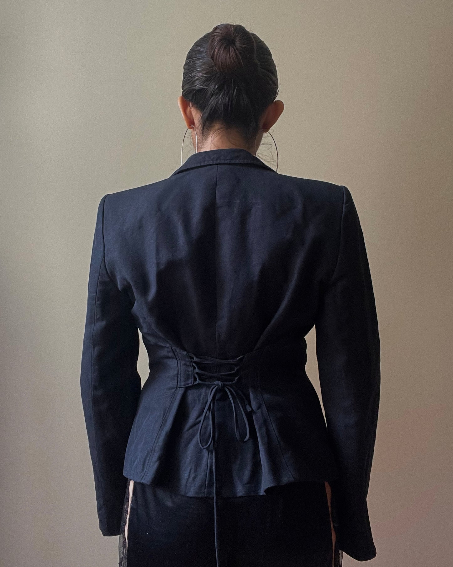 Vintage Designer Armani Corset Navy Blazer