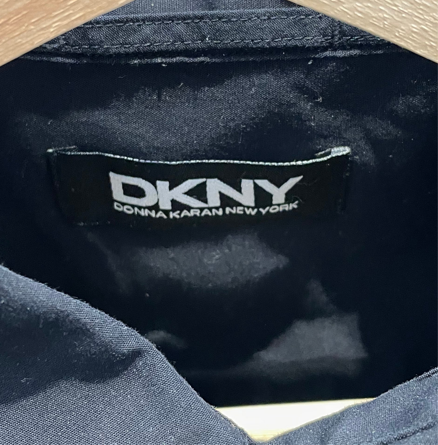 Vintage Donna Karan Black Cotton Shirt