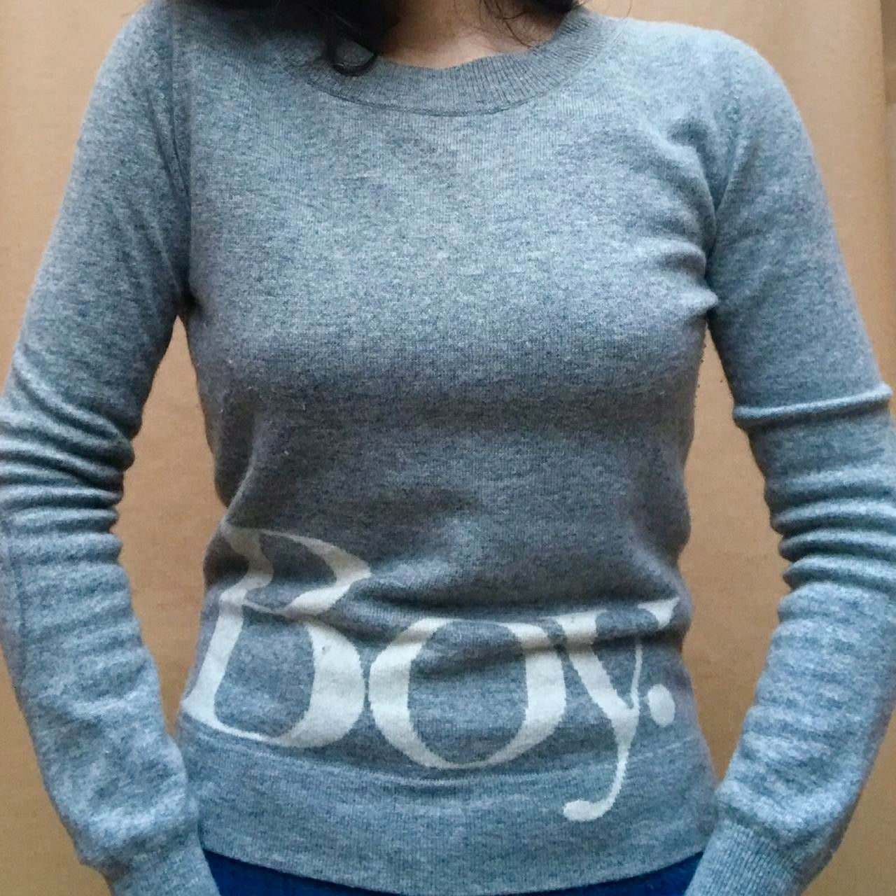 Preloved Designer Band Of Outsiders "BOY" Grey Knit Sweater