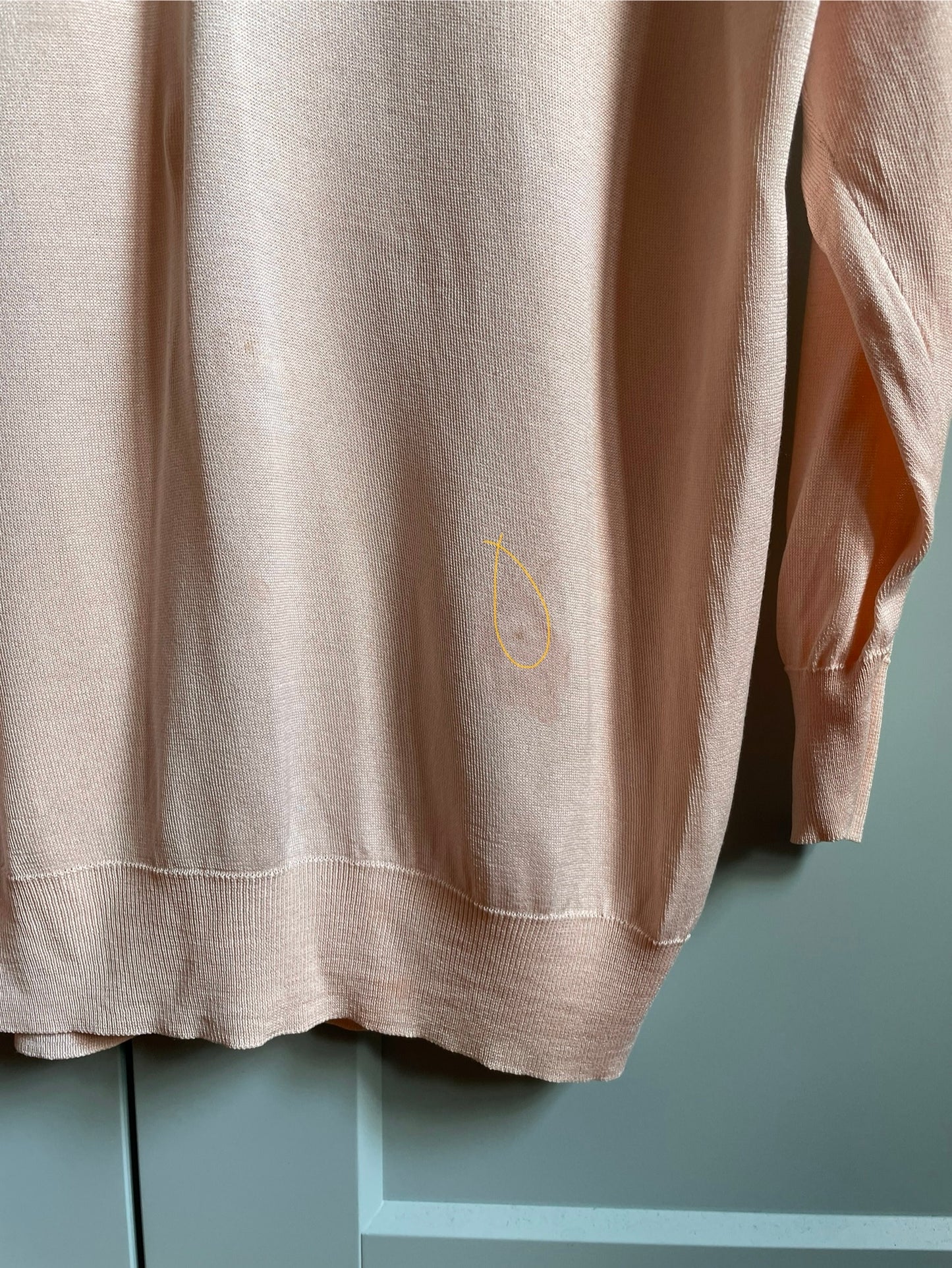 Vintage Designer Genny Maglia Pink Silk Henley Knit Top