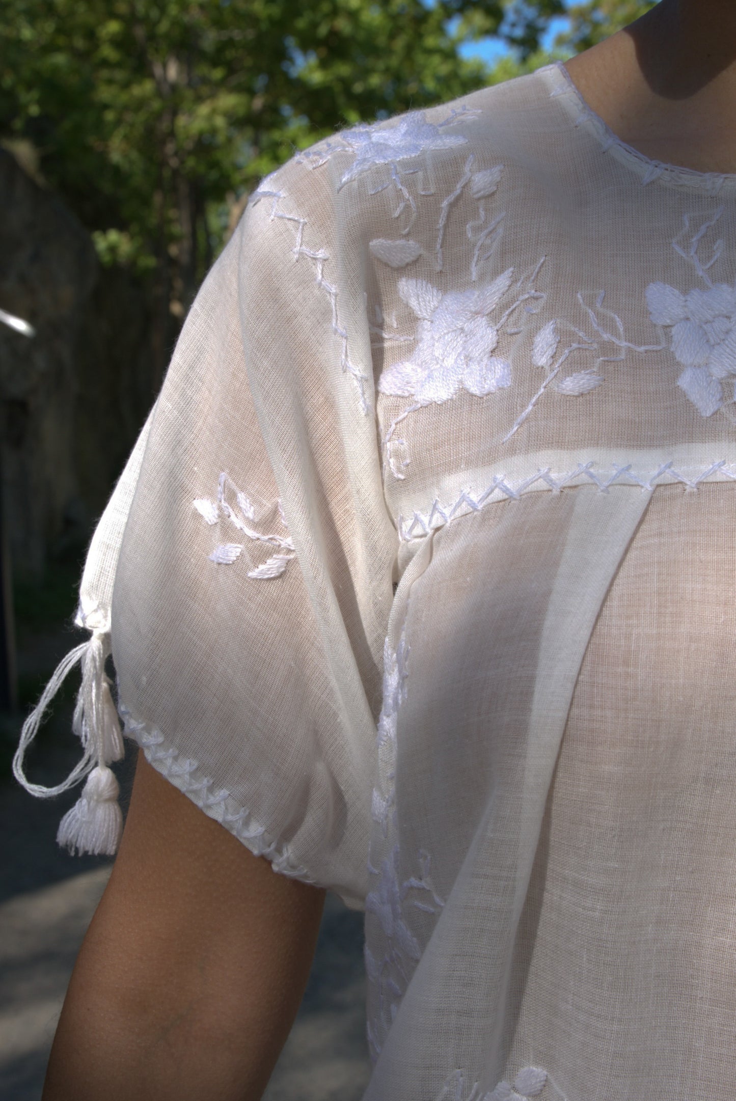 Vintage Midsummer Floral Embroidered Dress