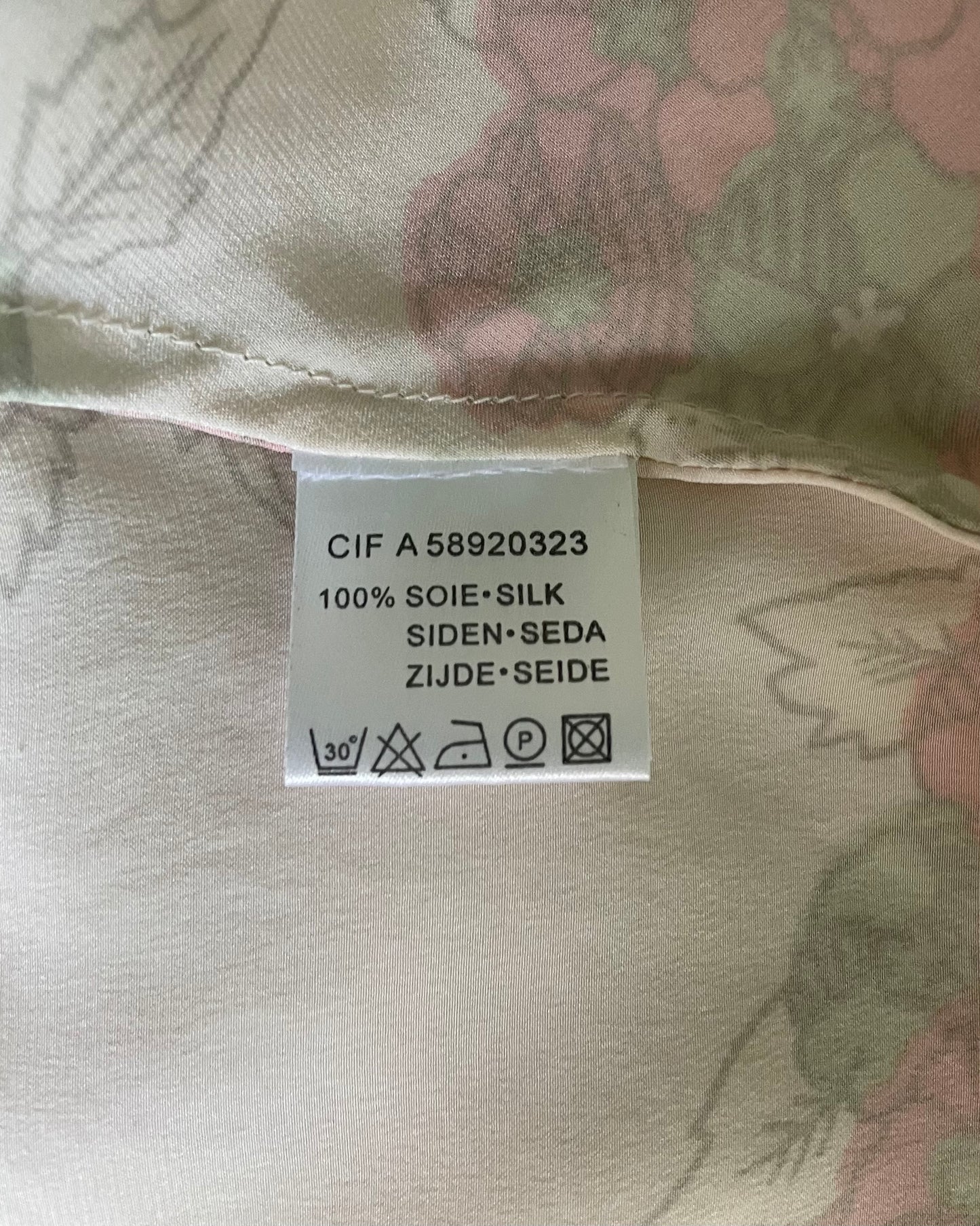 Vintage Designer Ungaro Pink Silk Floral Print Cami