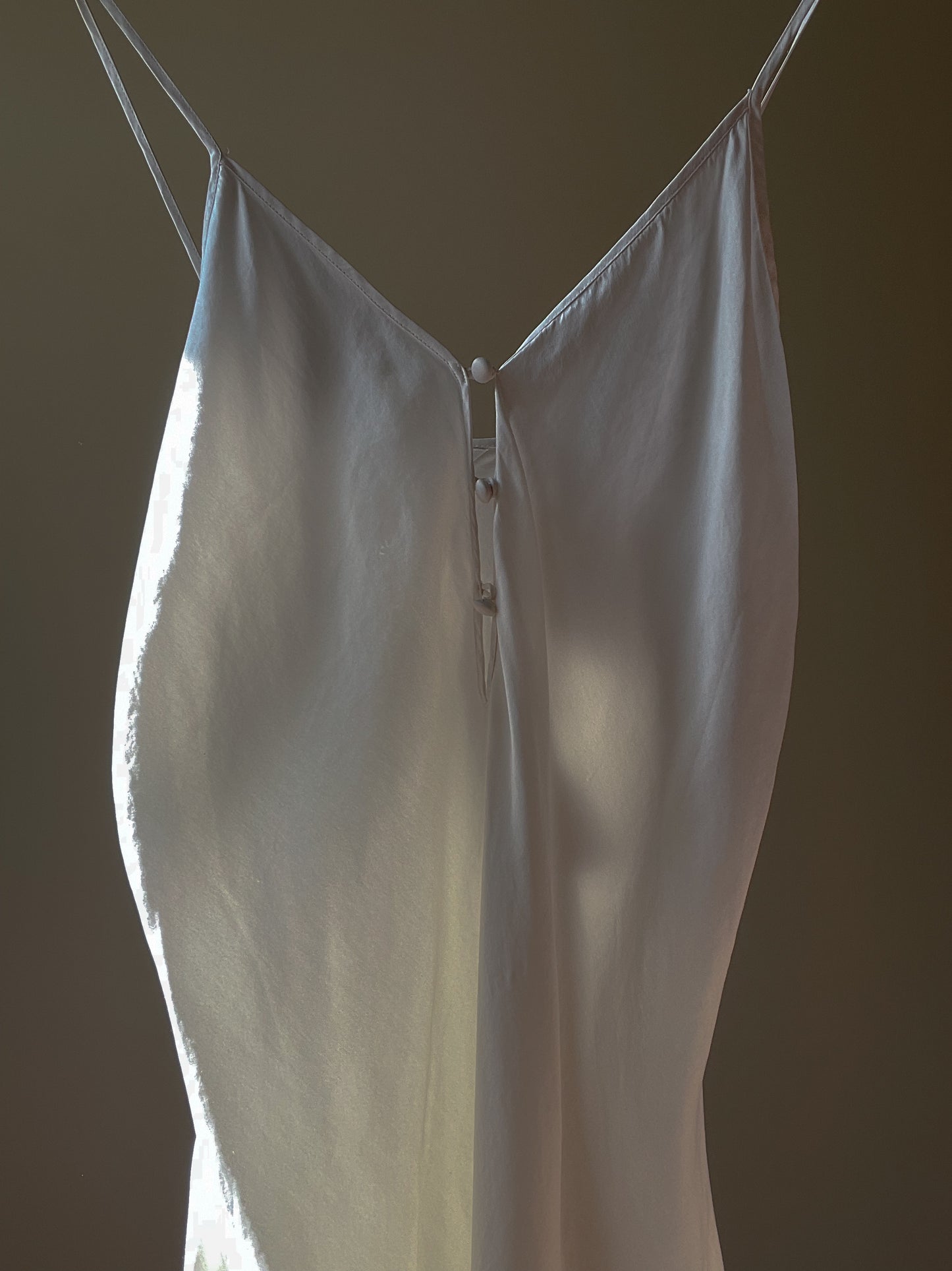 Vintage Cream Silk Slip Dress
