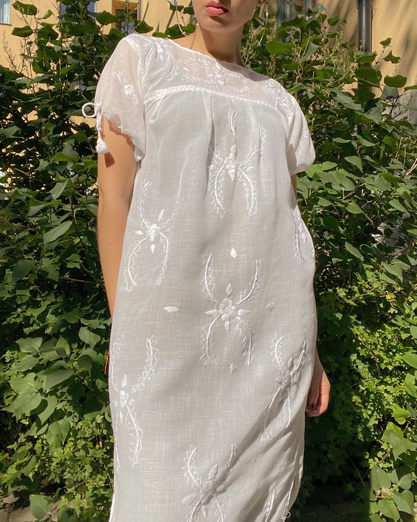 Vintage Midsummer Embroidered Cotton Dress