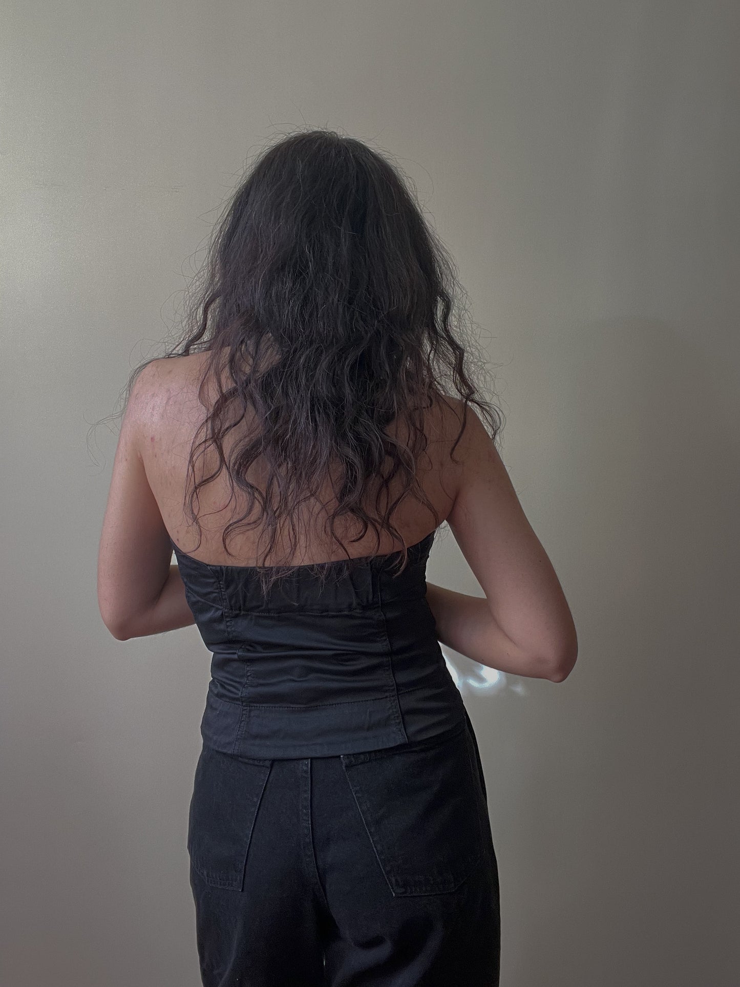 Vintage Designer Miss Sixty Collection Black Cotton Corset