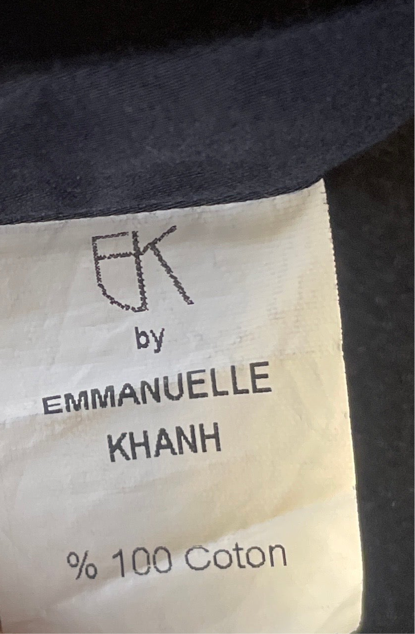 Vintage Designer Emmanuelle Khanh Black Cotton Shirt