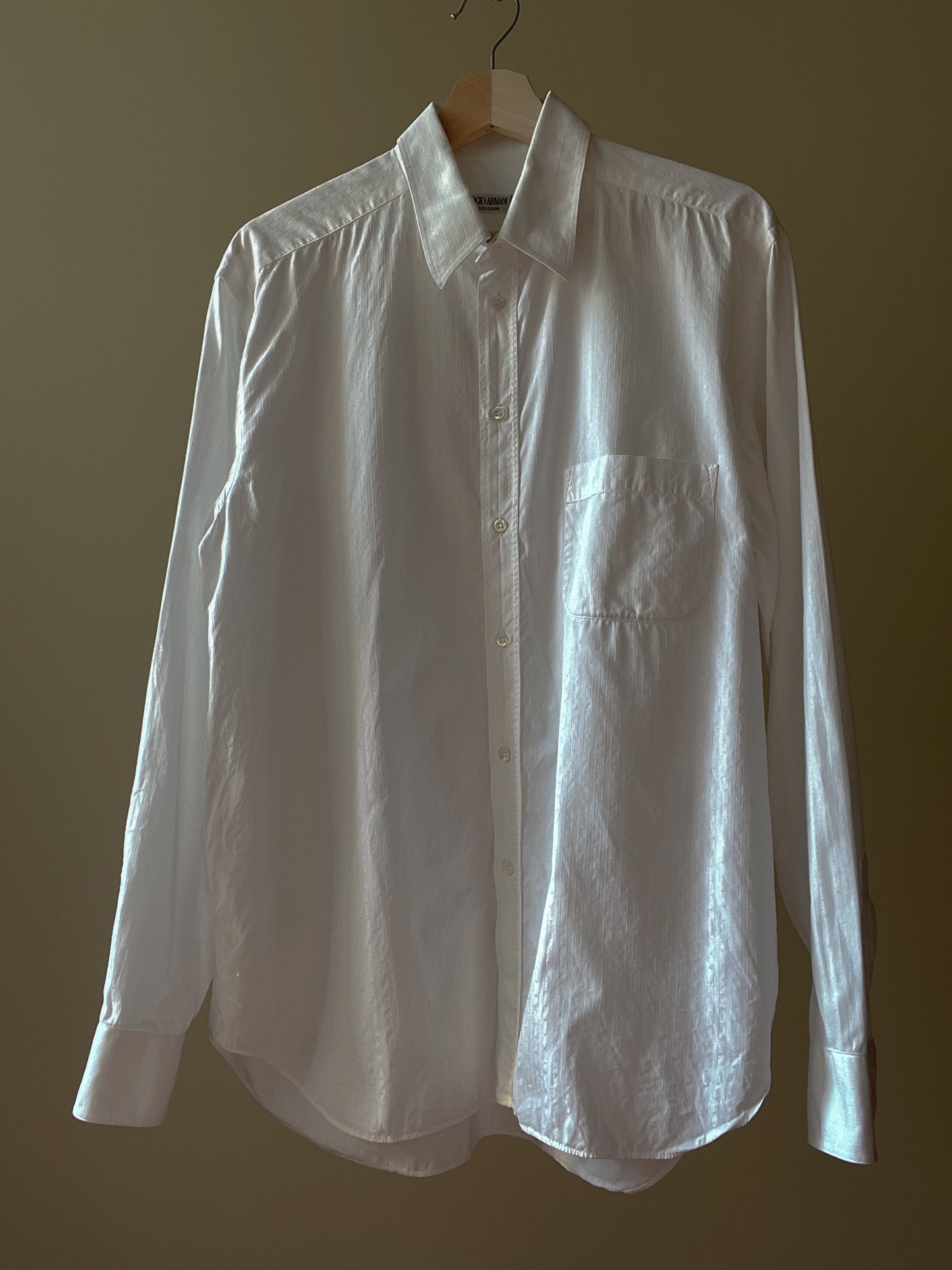 Vintage Designer Armani White Button Down Shirt