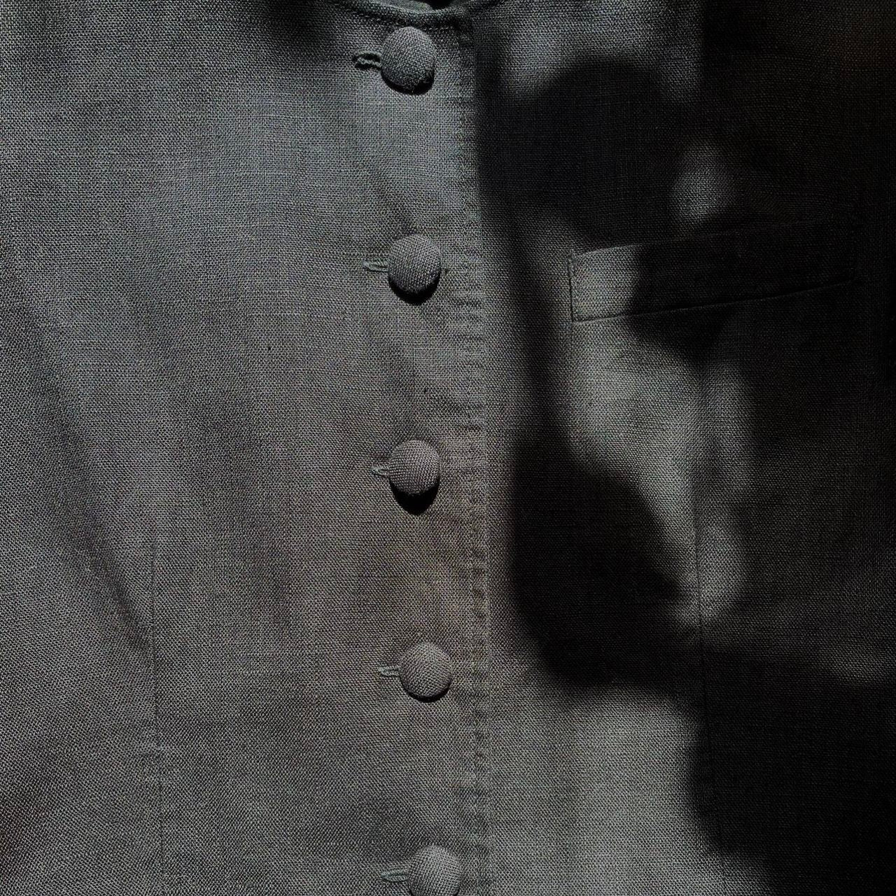 Vintage Designer Cacharel 90s Black Boxy Linen Top