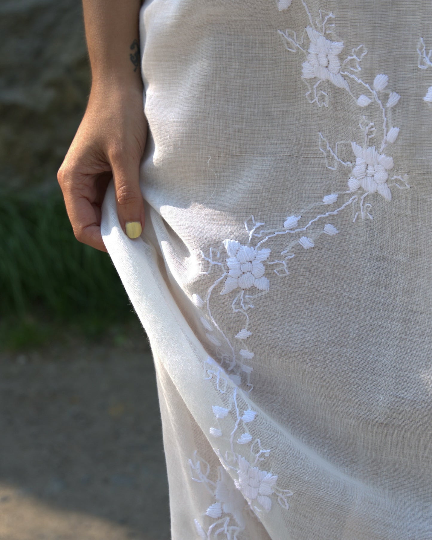 Vintage Midsummer Floral Embroidered Dress