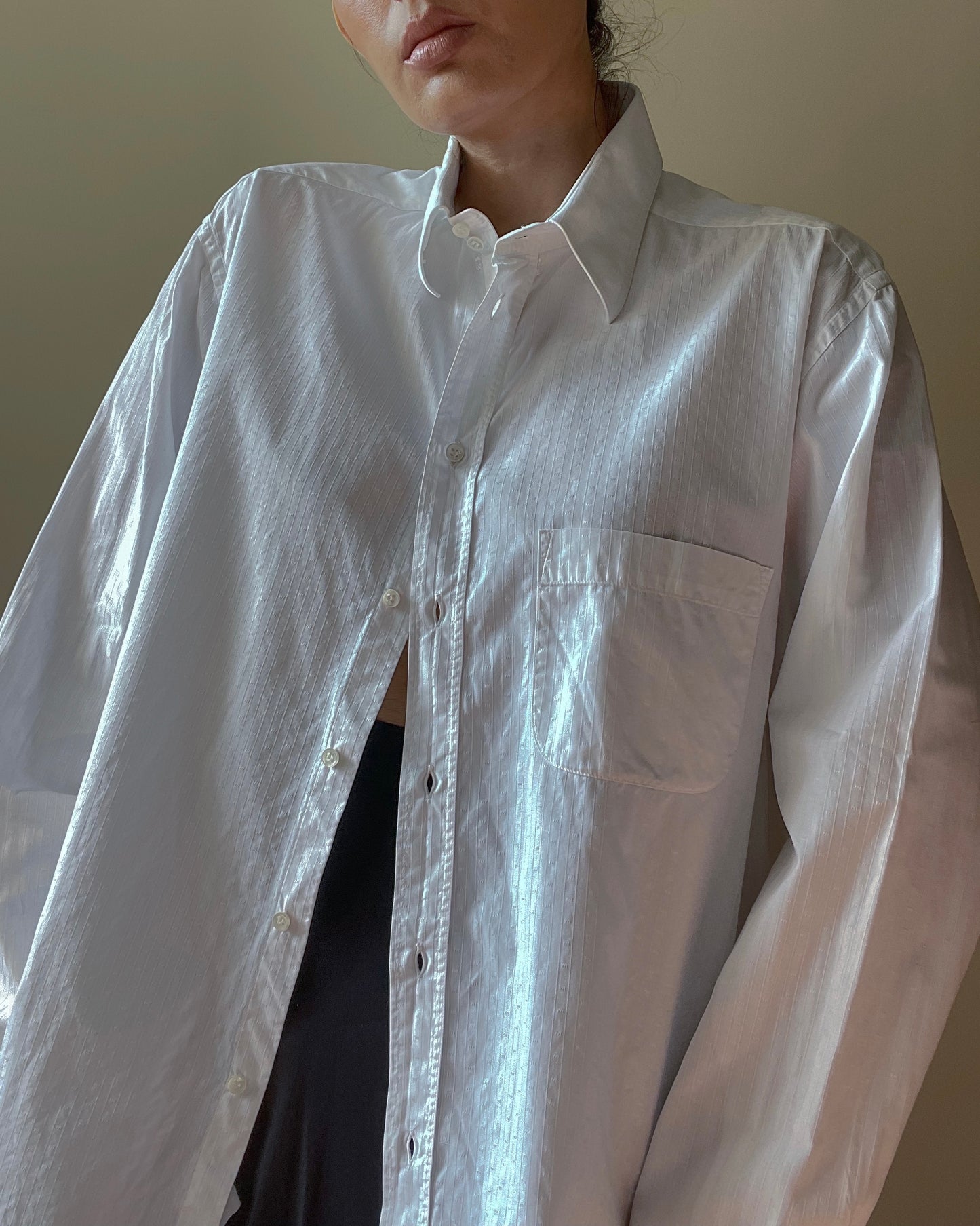 Vintage Designer Armani White Button Down Shirt