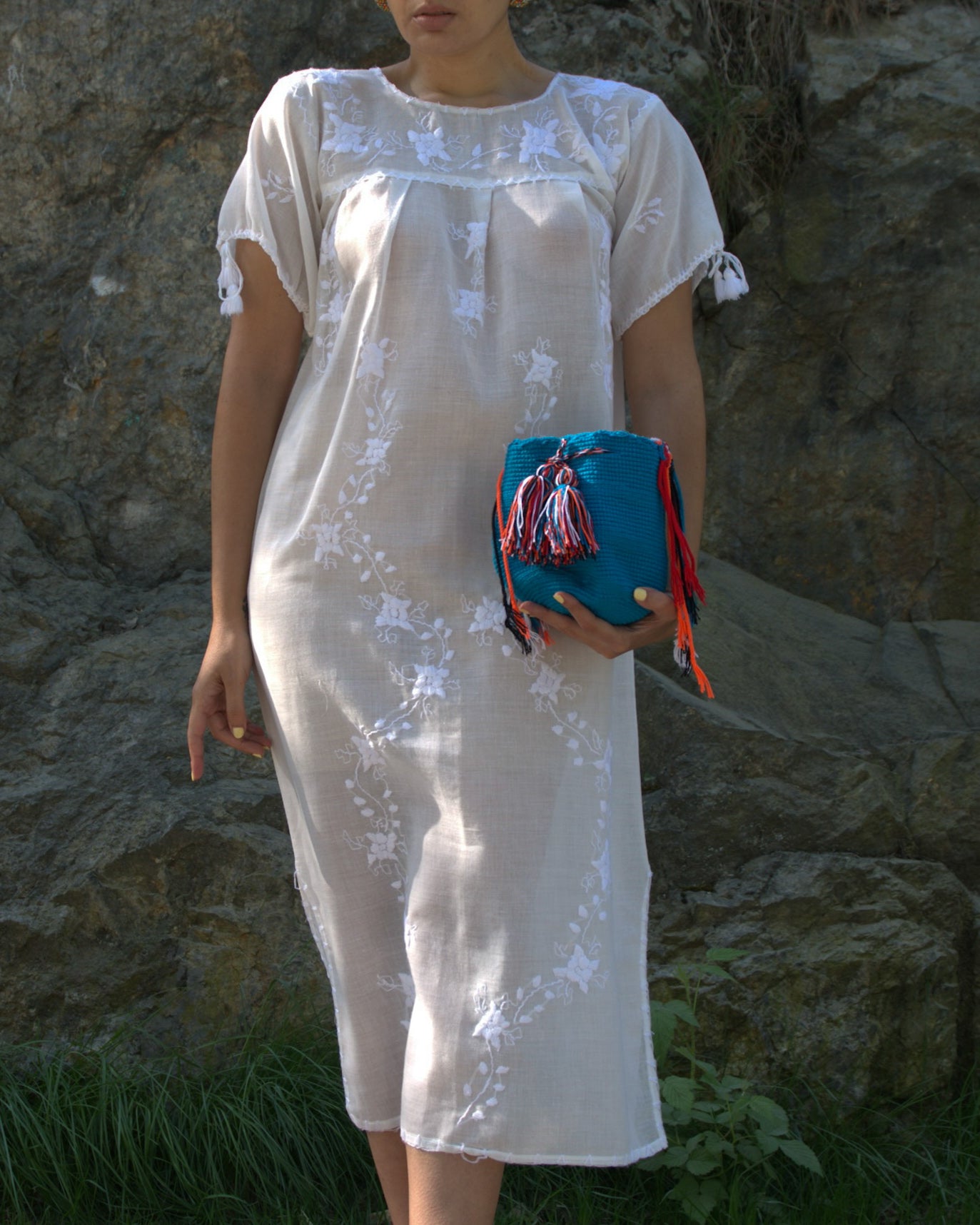 Vintage Colombian Mochila Bucket Shoulder Bag