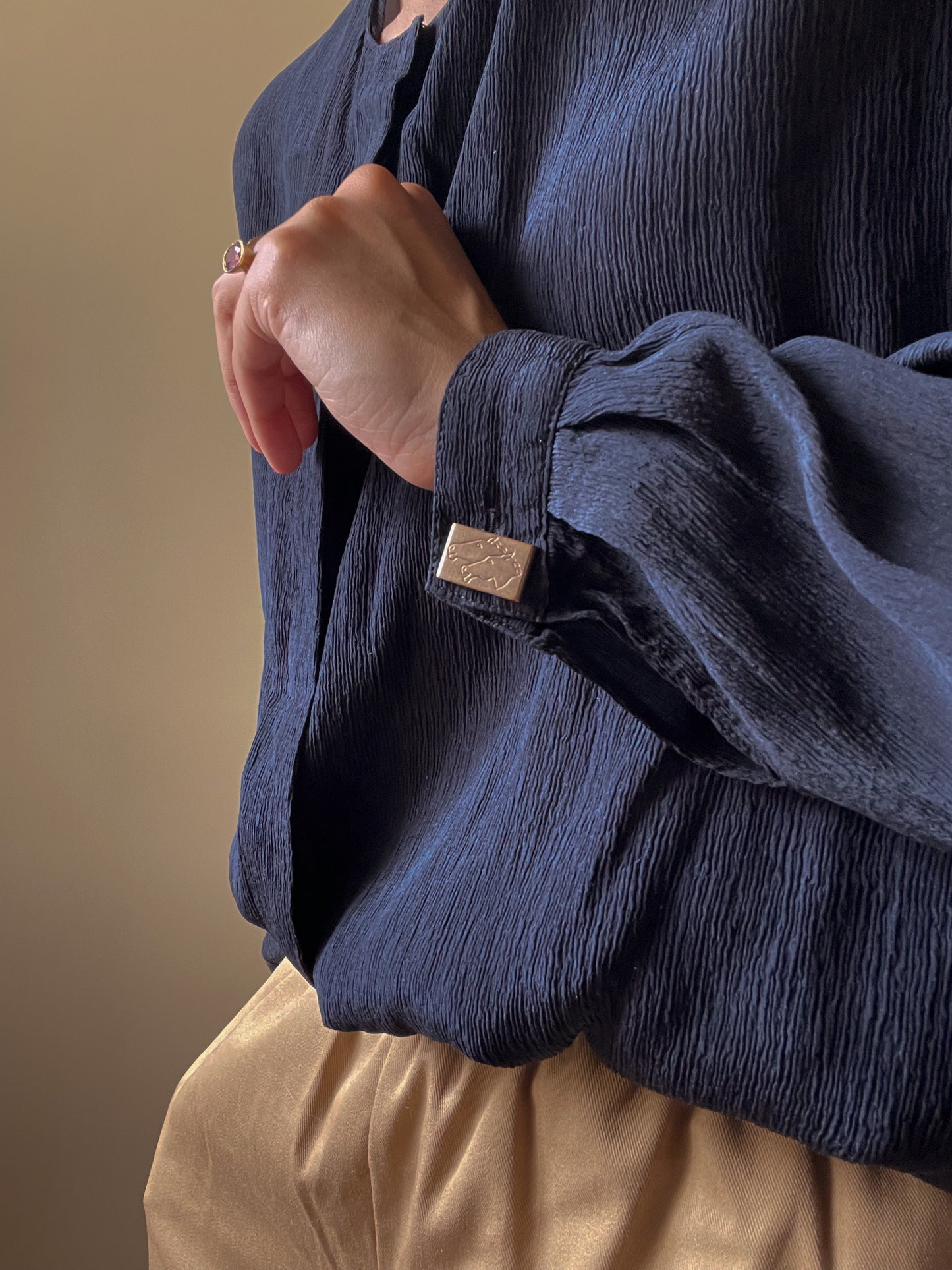 Vintage Metal Horse Embossed Cufflinks