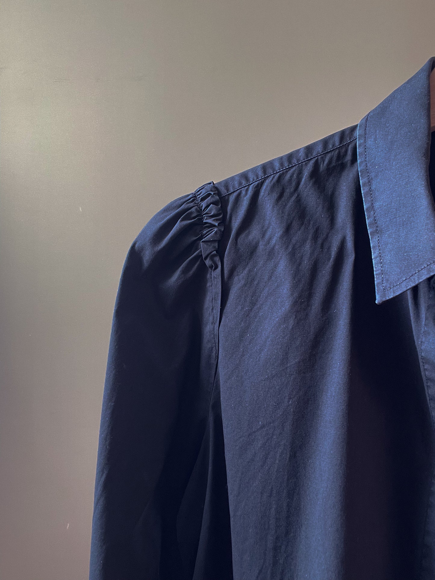 Vintage Designer Burberry Brit Black Cotton Feminine Shirt