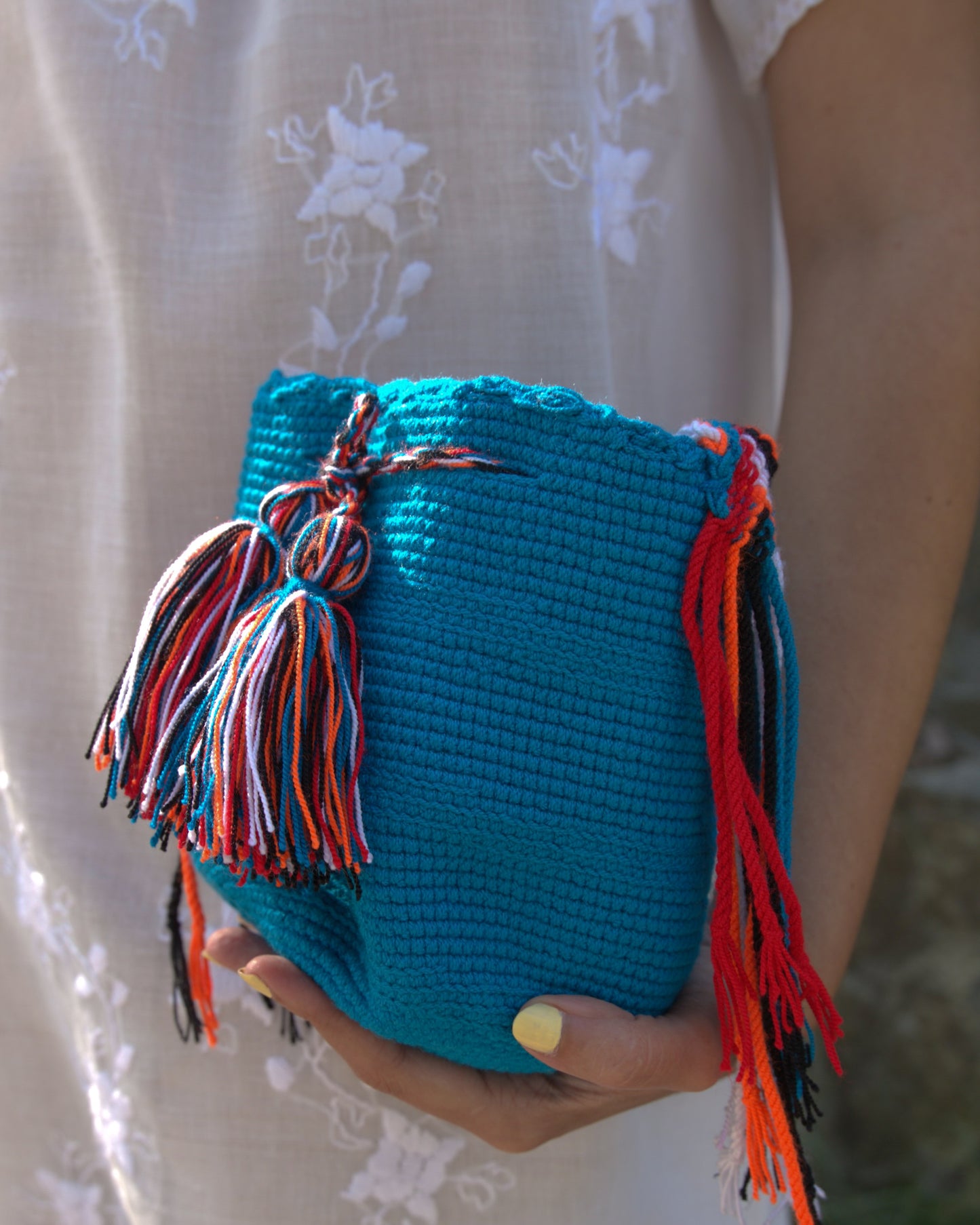 Vintage Colombian Mochila Bucket Shoulder Bag