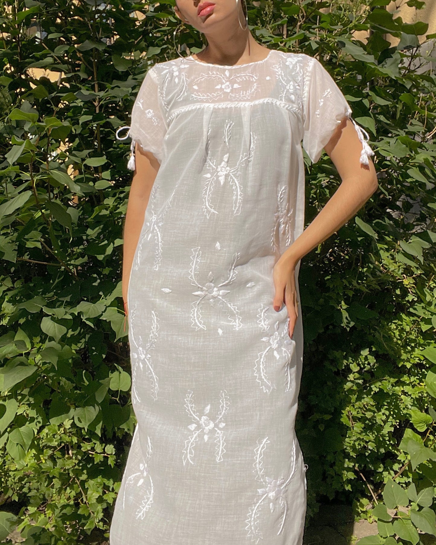 Vintage Midsummer Embroidered Cotton Dress
