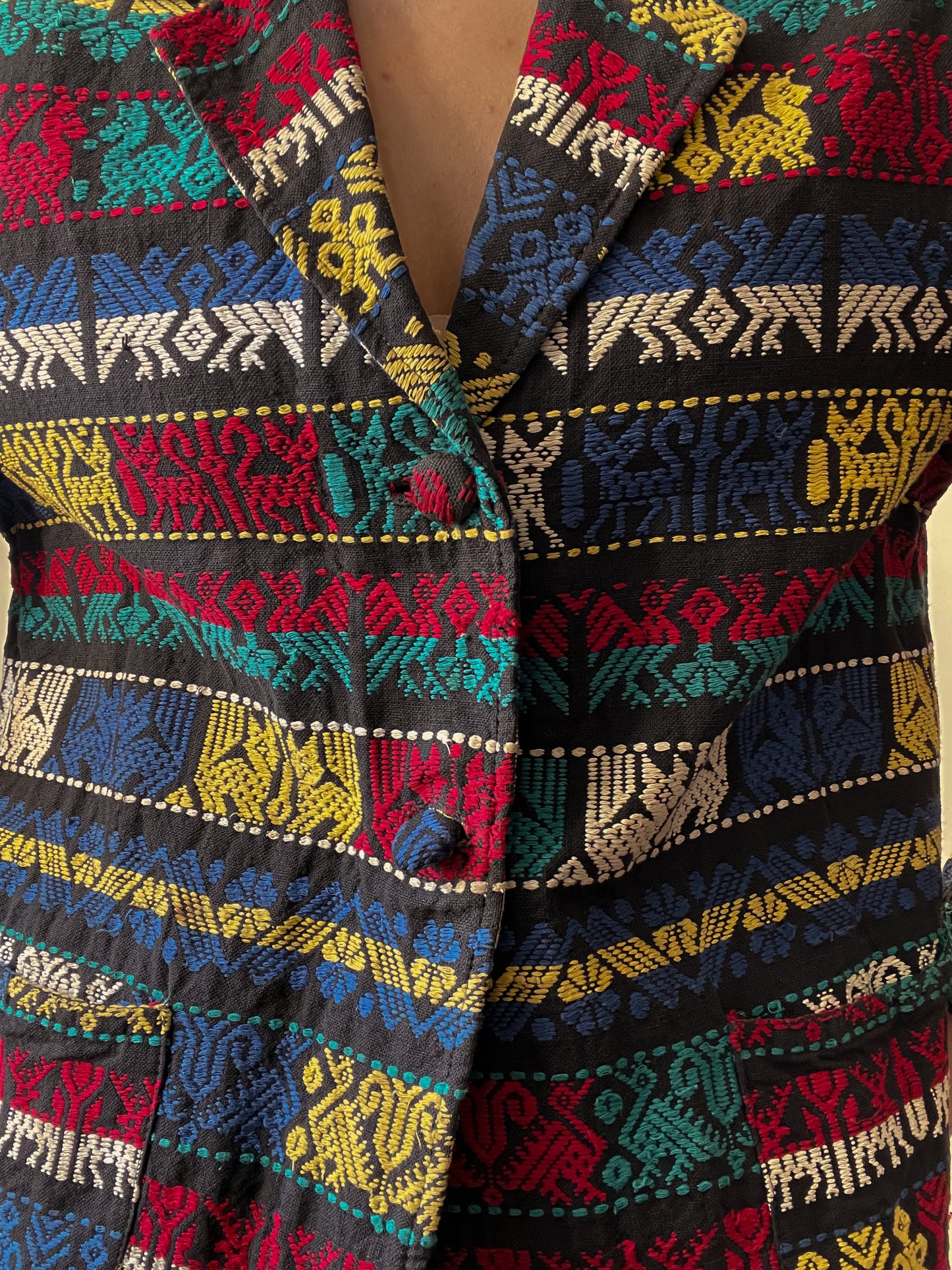 Vintage Jacquard Woven Blazer