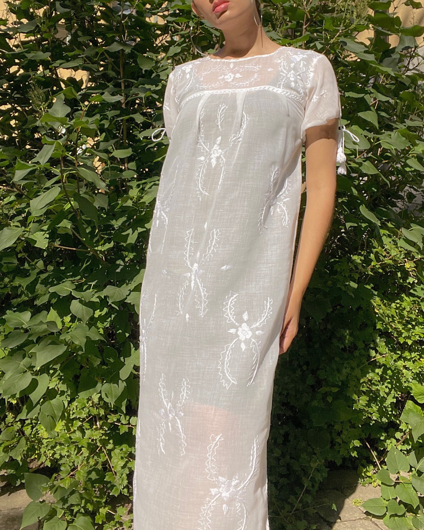 Vintage Midsummer Embroidered Cotton Dress