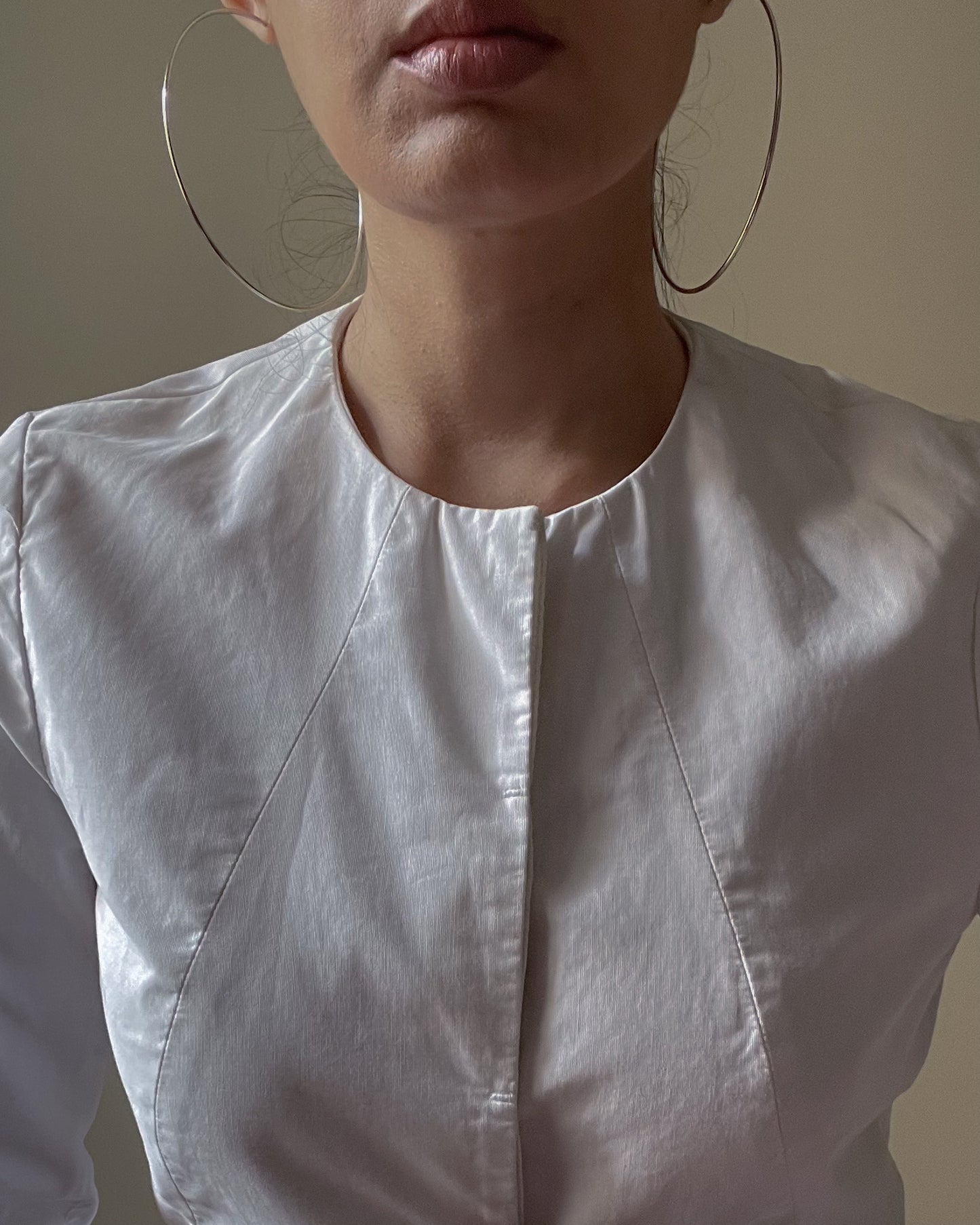 Preloved Designer Jil Sander White Cotton Jacket