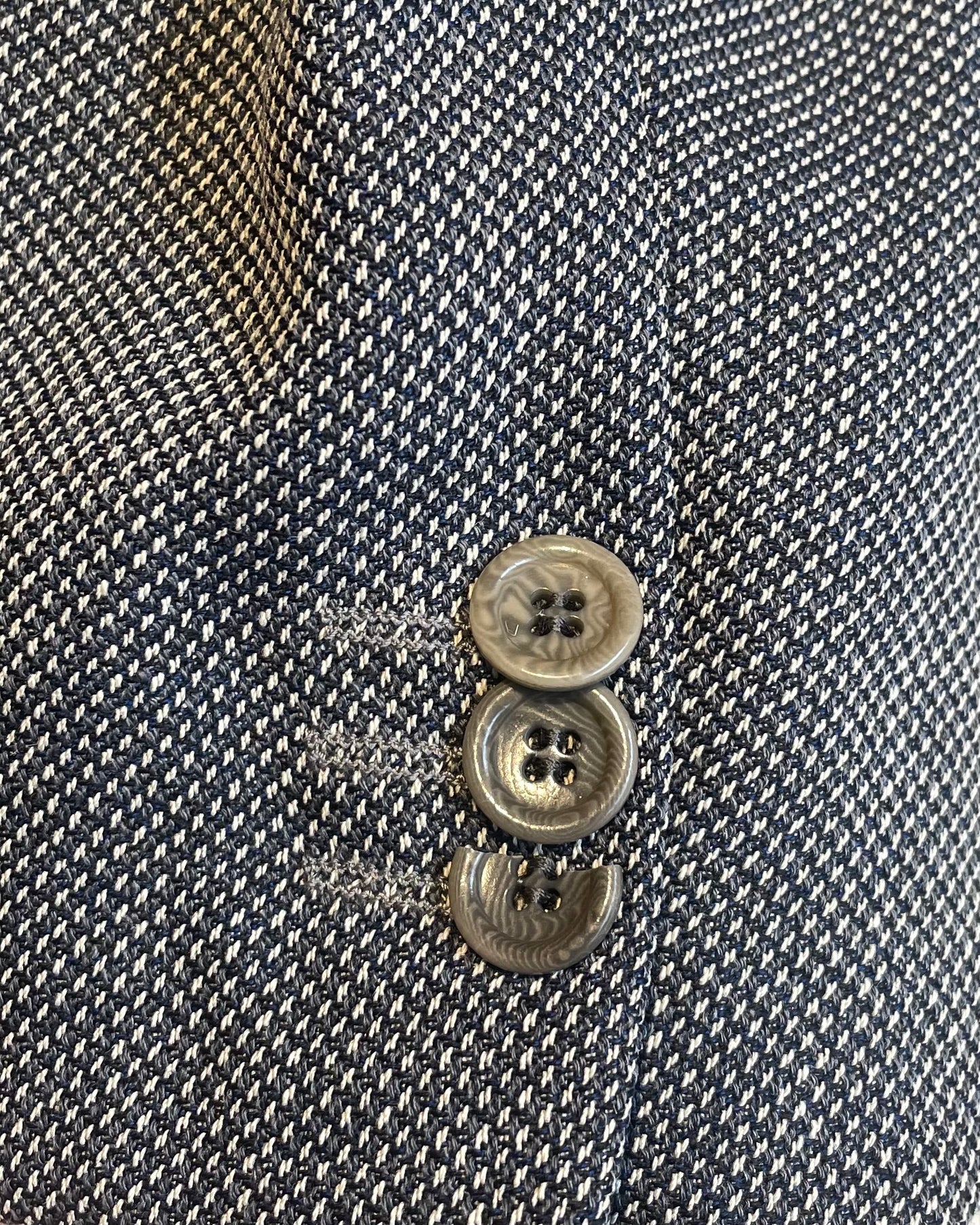 Vintage Designer Armani Oversized Light Grey Wool Silk Blazer