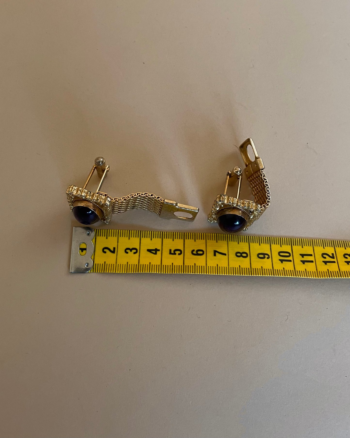 Vintage Mexican Wraparound Mesh Cufflinks