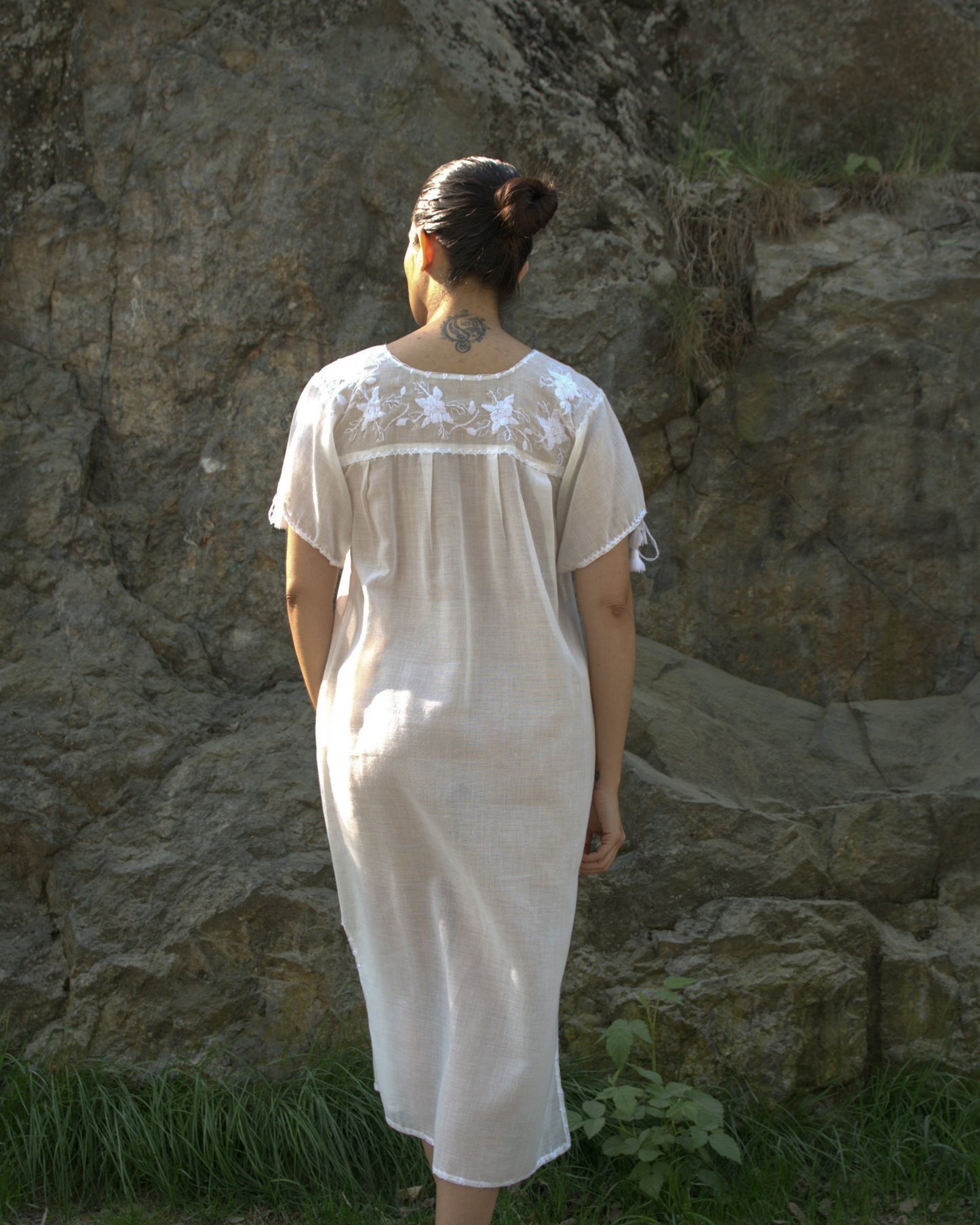Vintage Midsummer Floral Embroidered Dress