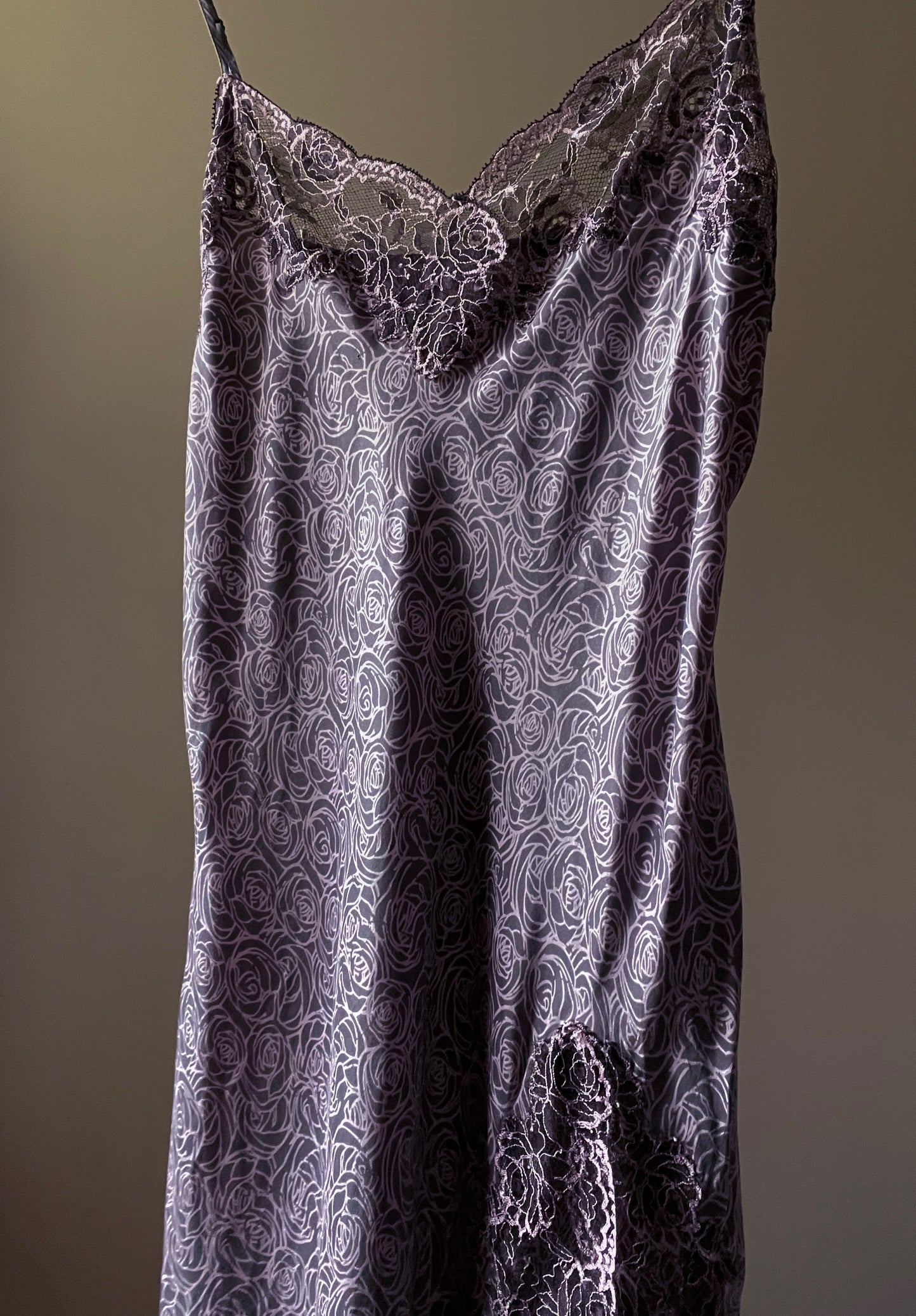 Vintage Lace Silk Slip Dress