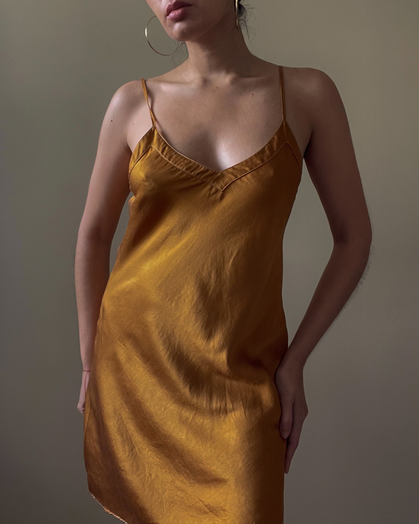 Preloved Hand Dyed Silk Slip Dress