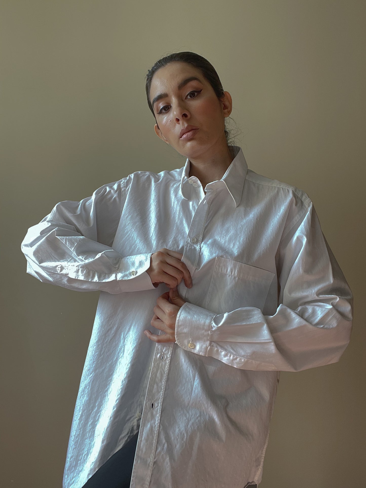 Vintage Designer Armani White Button Down Shirt