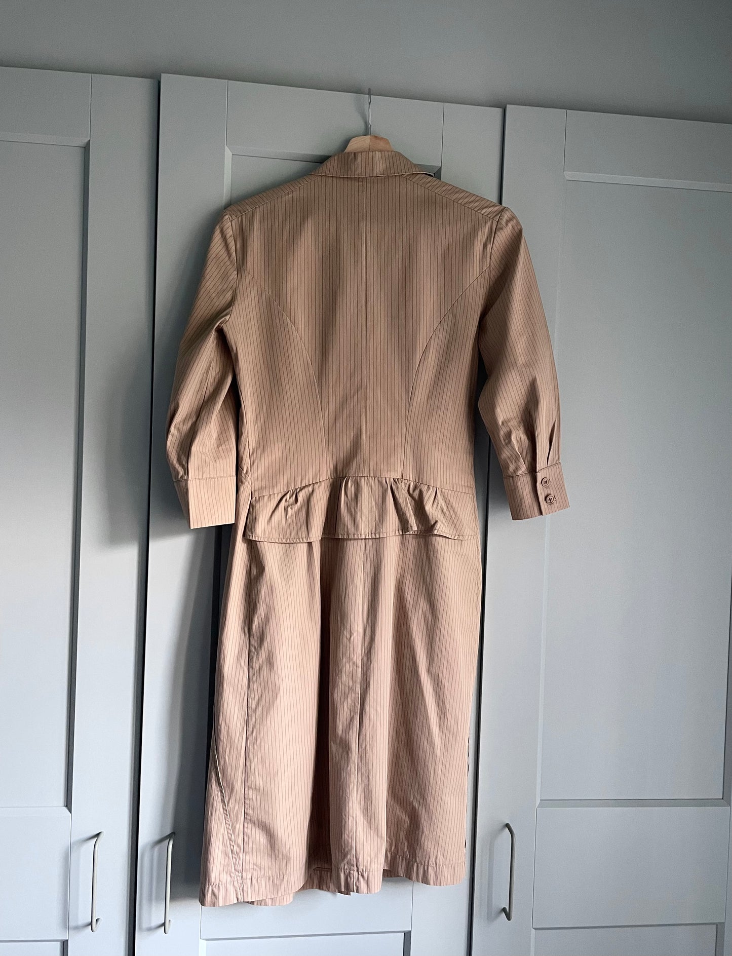 Vintage Designer Plein Brown Asymmetrical Cotton dress
