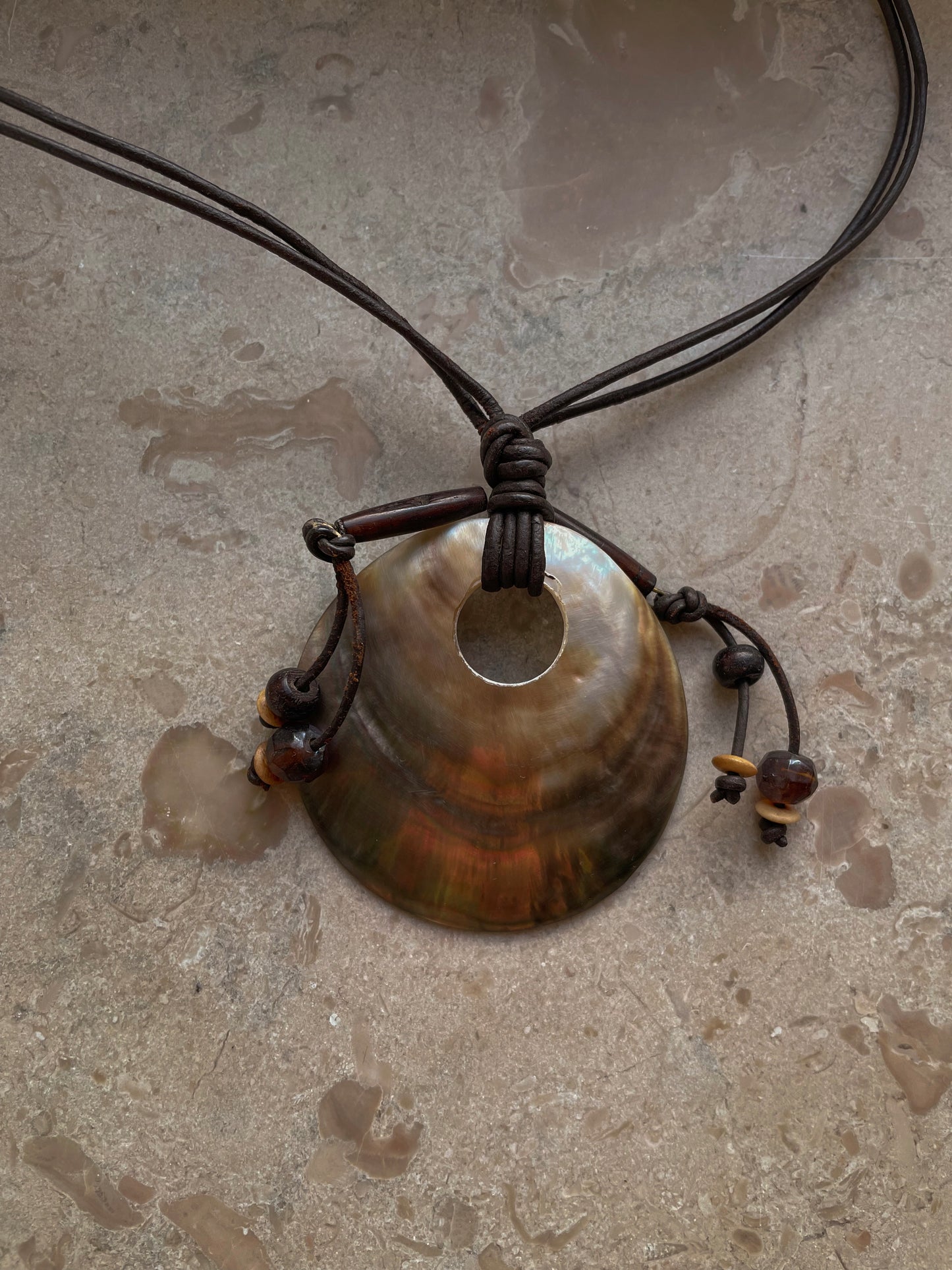 Vintage Chilean Statement Shell Necklace