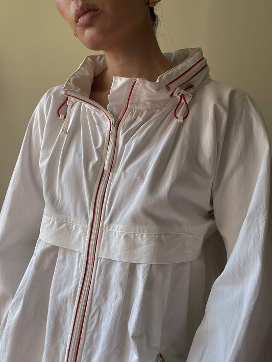 Vintage Designer Moschino White Windbreaker Jacket