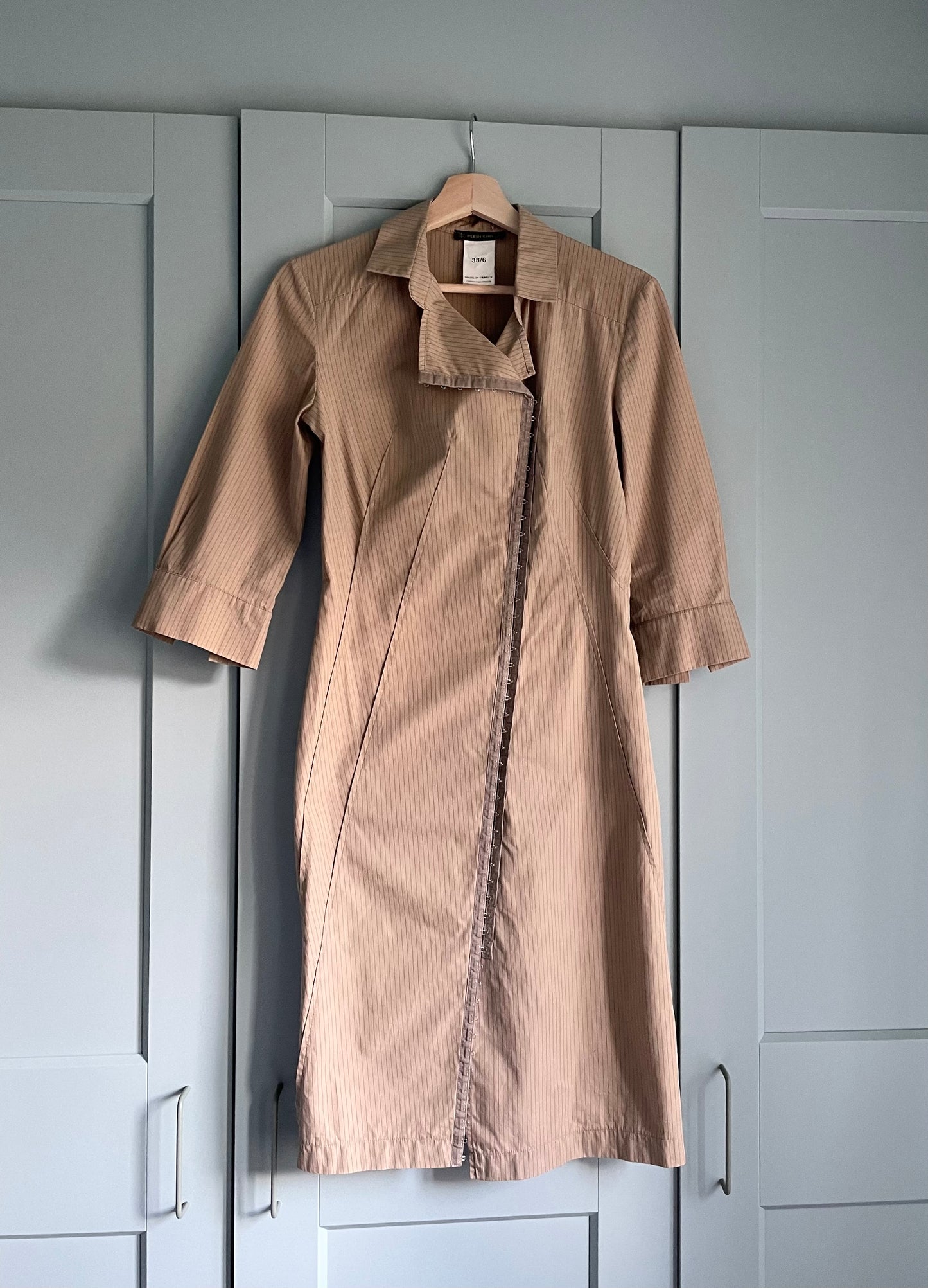 Vintage Designer Plein Brown Asymmetrical Cotton dress
