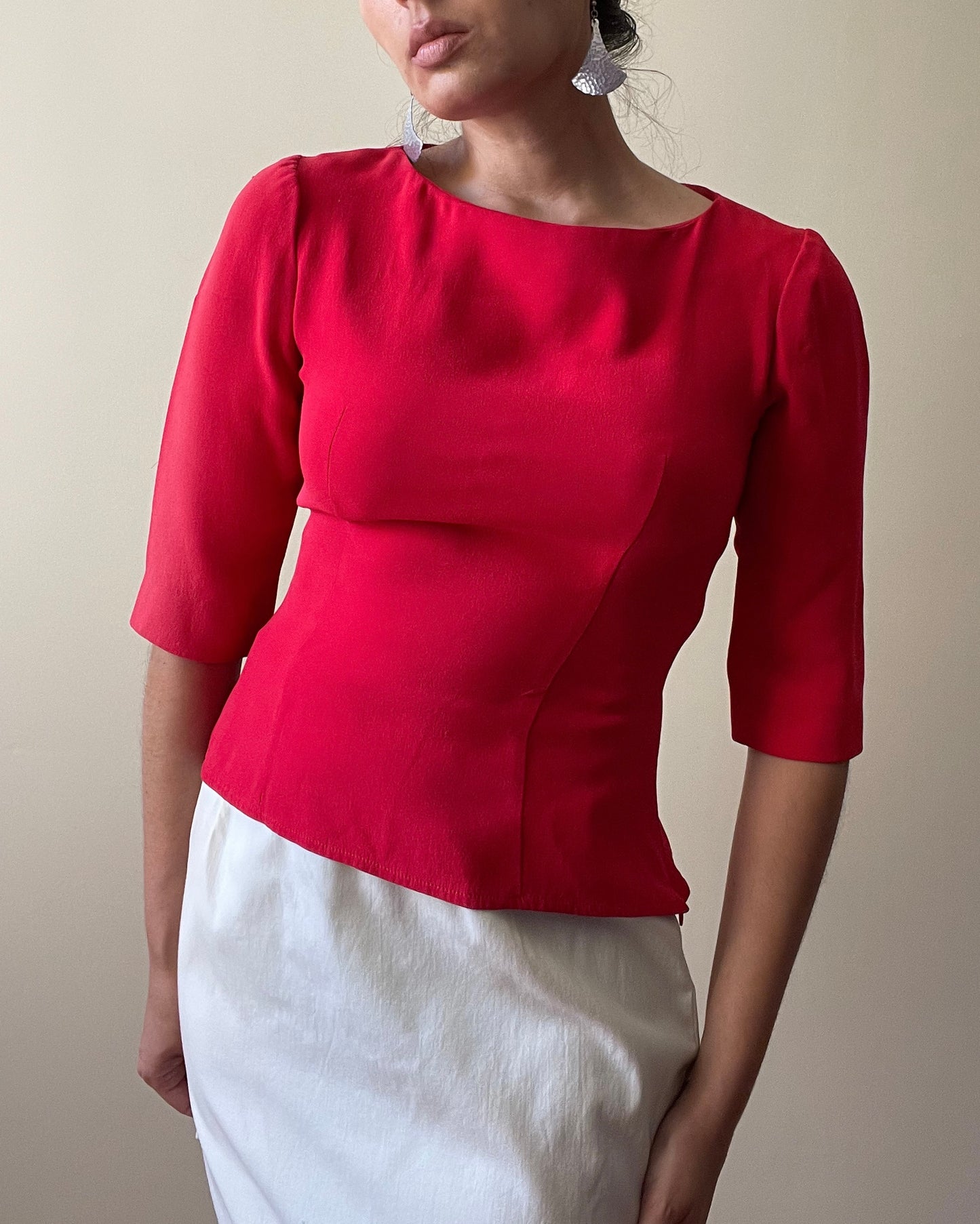 Handmade Upcycled Silk Blouse