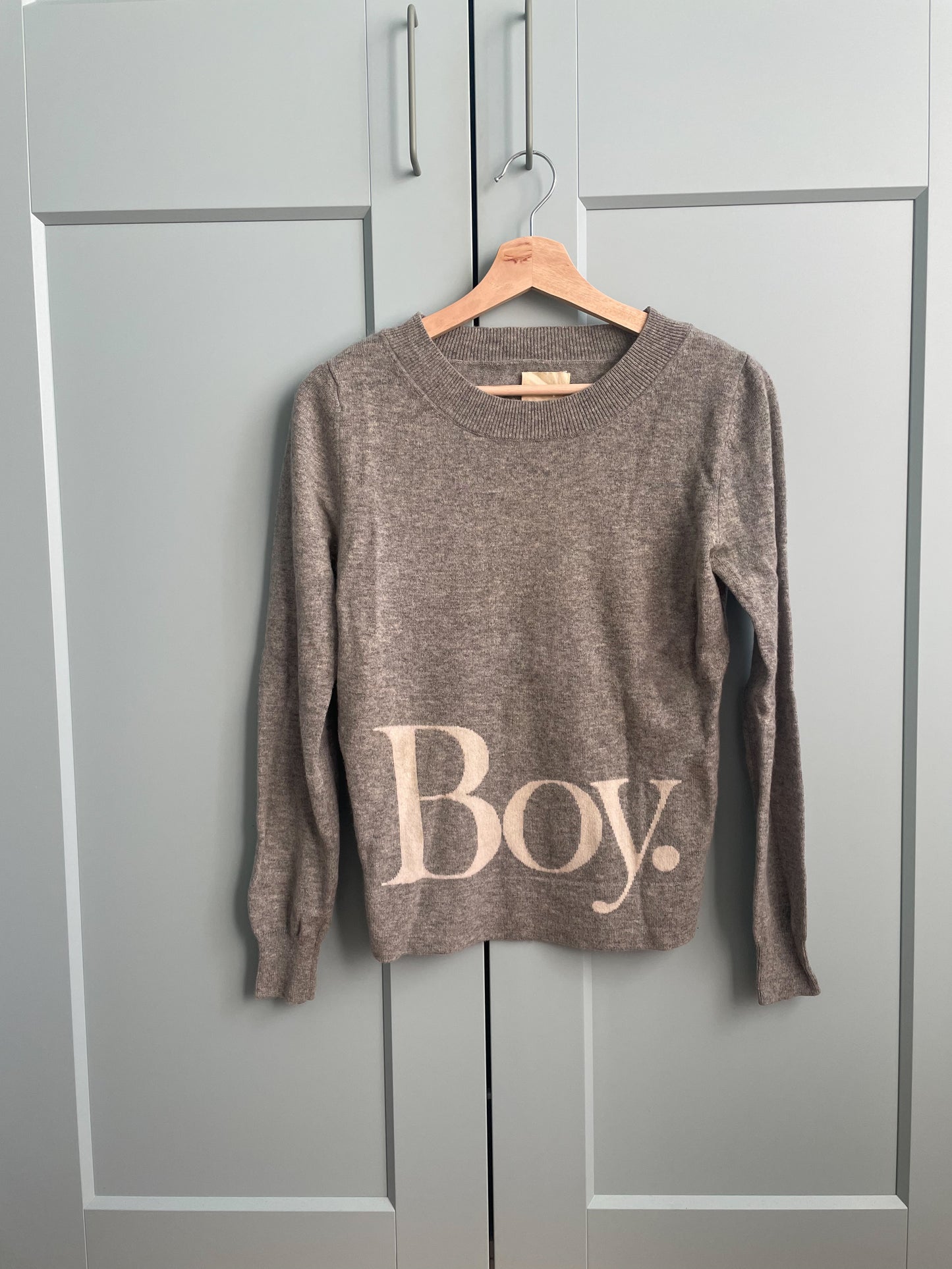 Preloved Designer Band Of Outsiders "BOY" Grey Knit Sweater