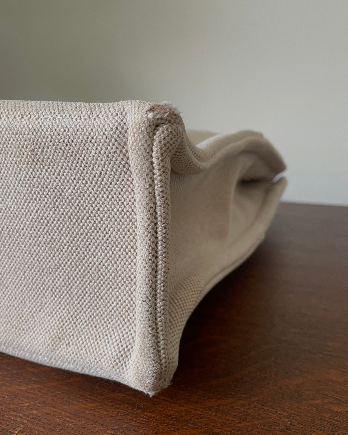 Vintage Designer Hermès Cotton Canvas Tote Bag