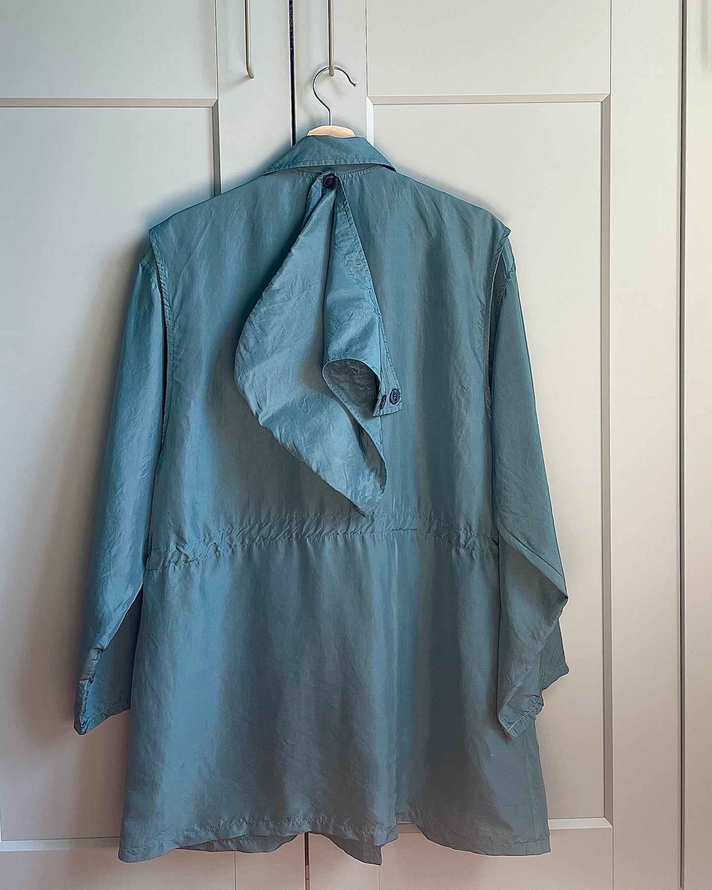 Vintage Fantastic Girl Blue Silk Windbreaker Jacket