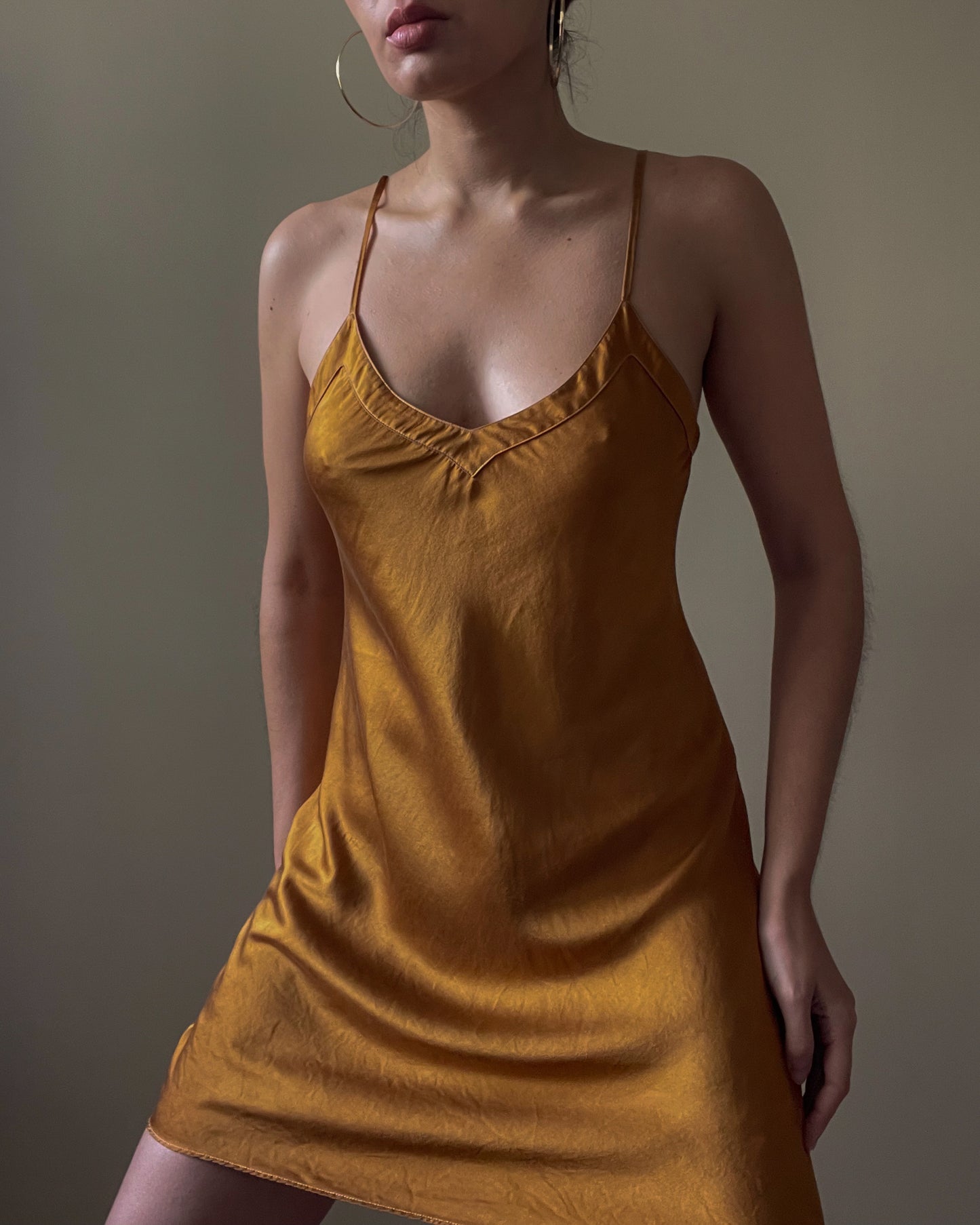 Preloved Hand Dyed Silk Slip Dress