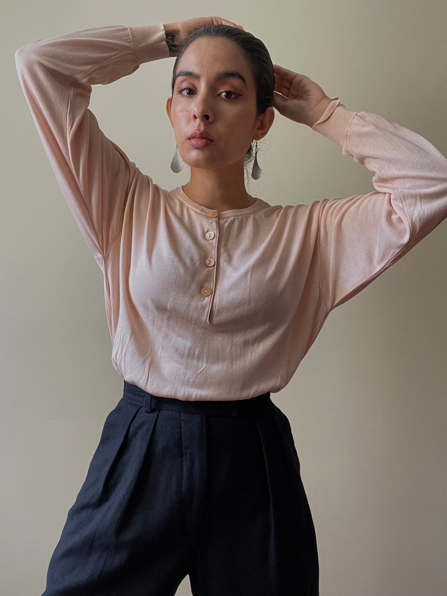 Vintage Chilean Silver Pendant Earrings