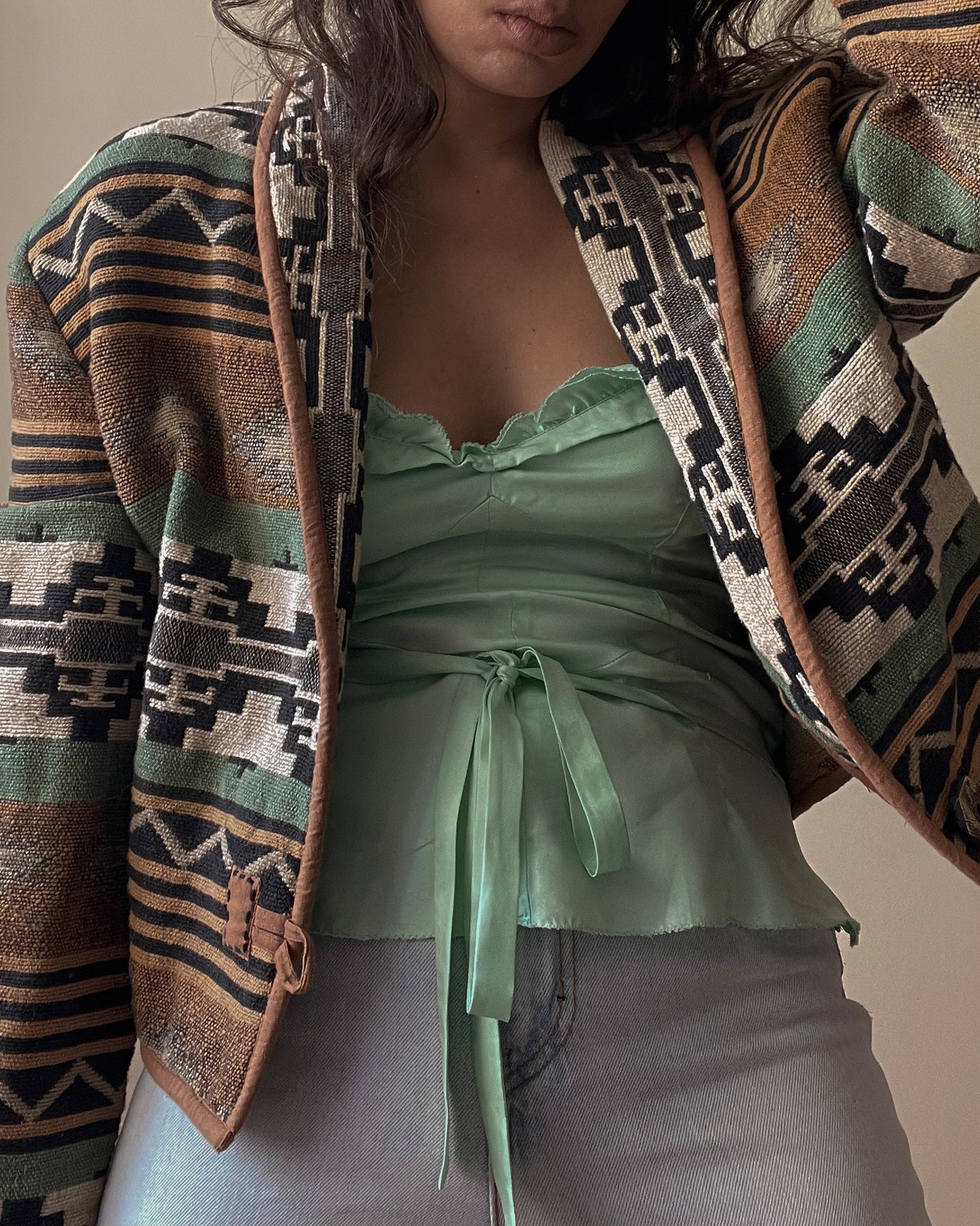 Vintage Christian Lacroix Silk Green Tank Top