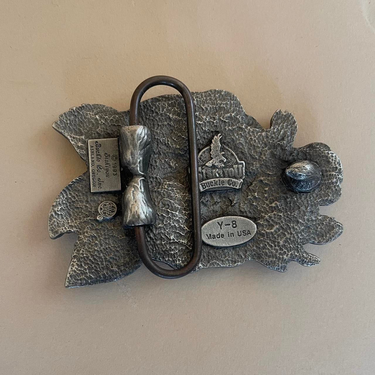 Vintage Rose Metal Belt Buckle