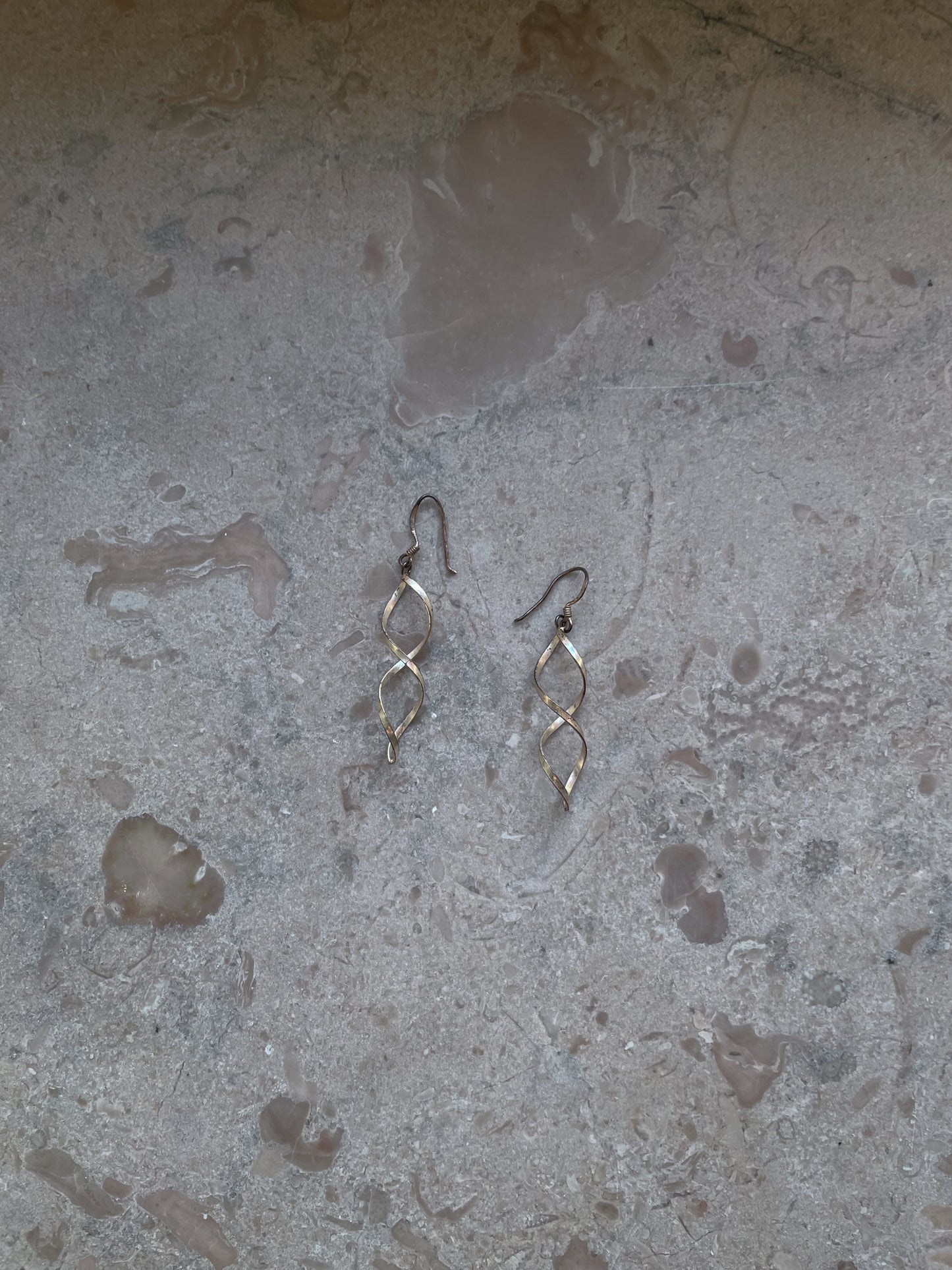 Vintage Silver Swirl Earrings