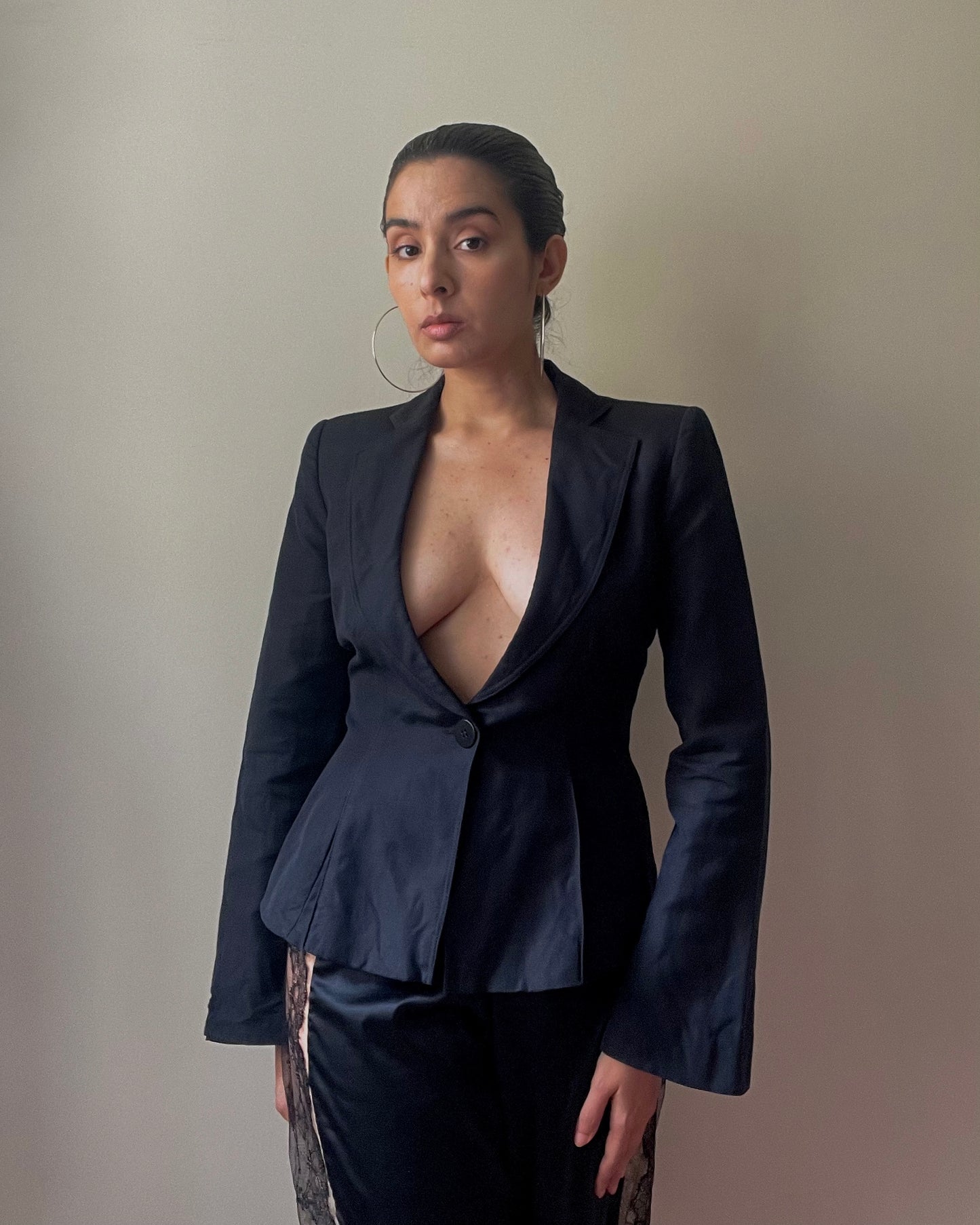 Vintage Designer Armani Corset Navy Blazer