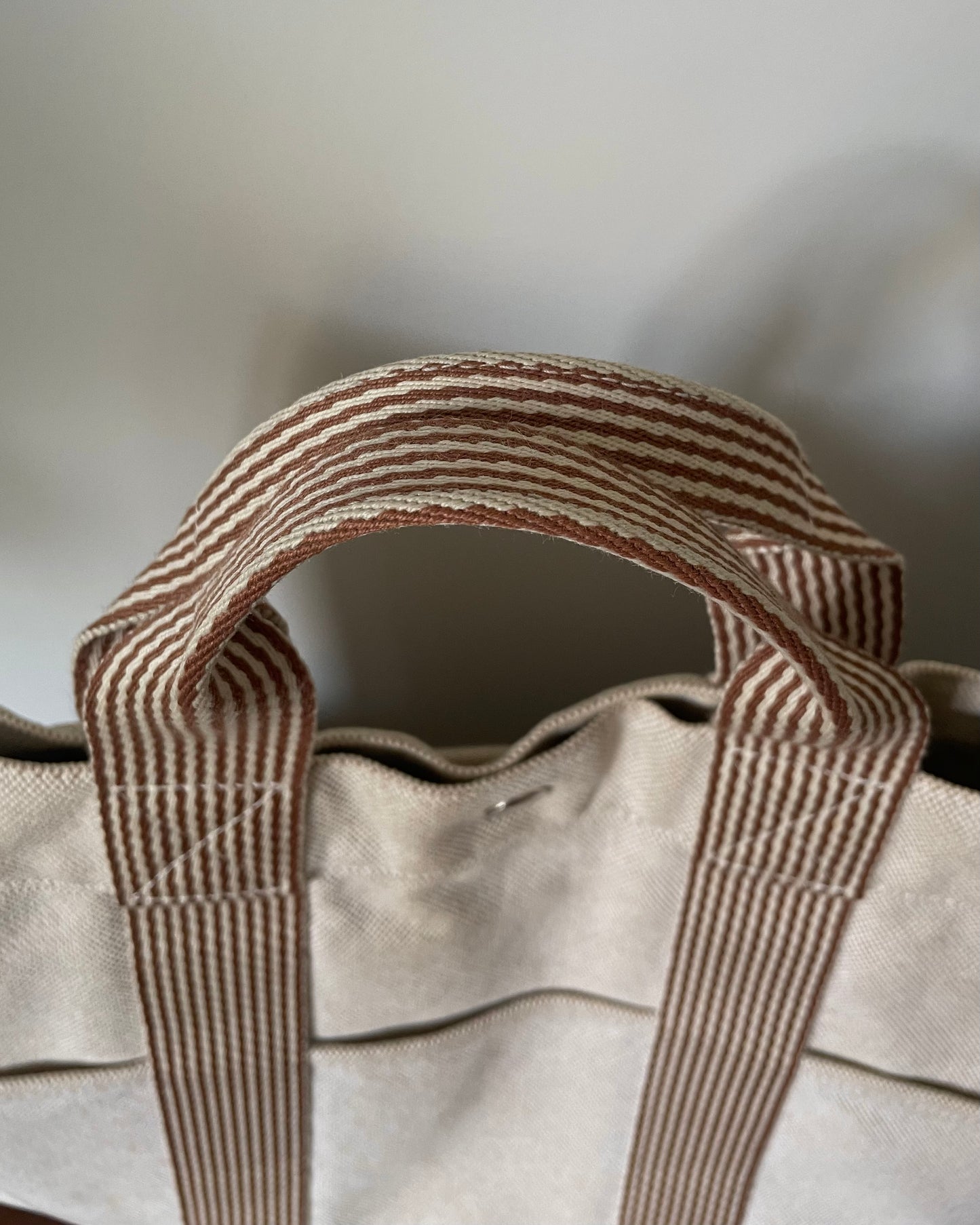 Vintage Designer Hermès Cotton Canvas Tote Bag
