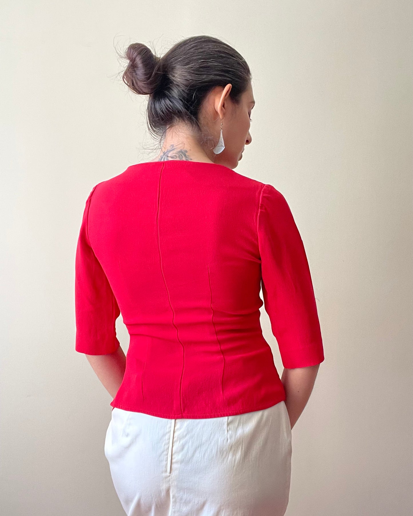 Handmade Upcycled Silk Blouse