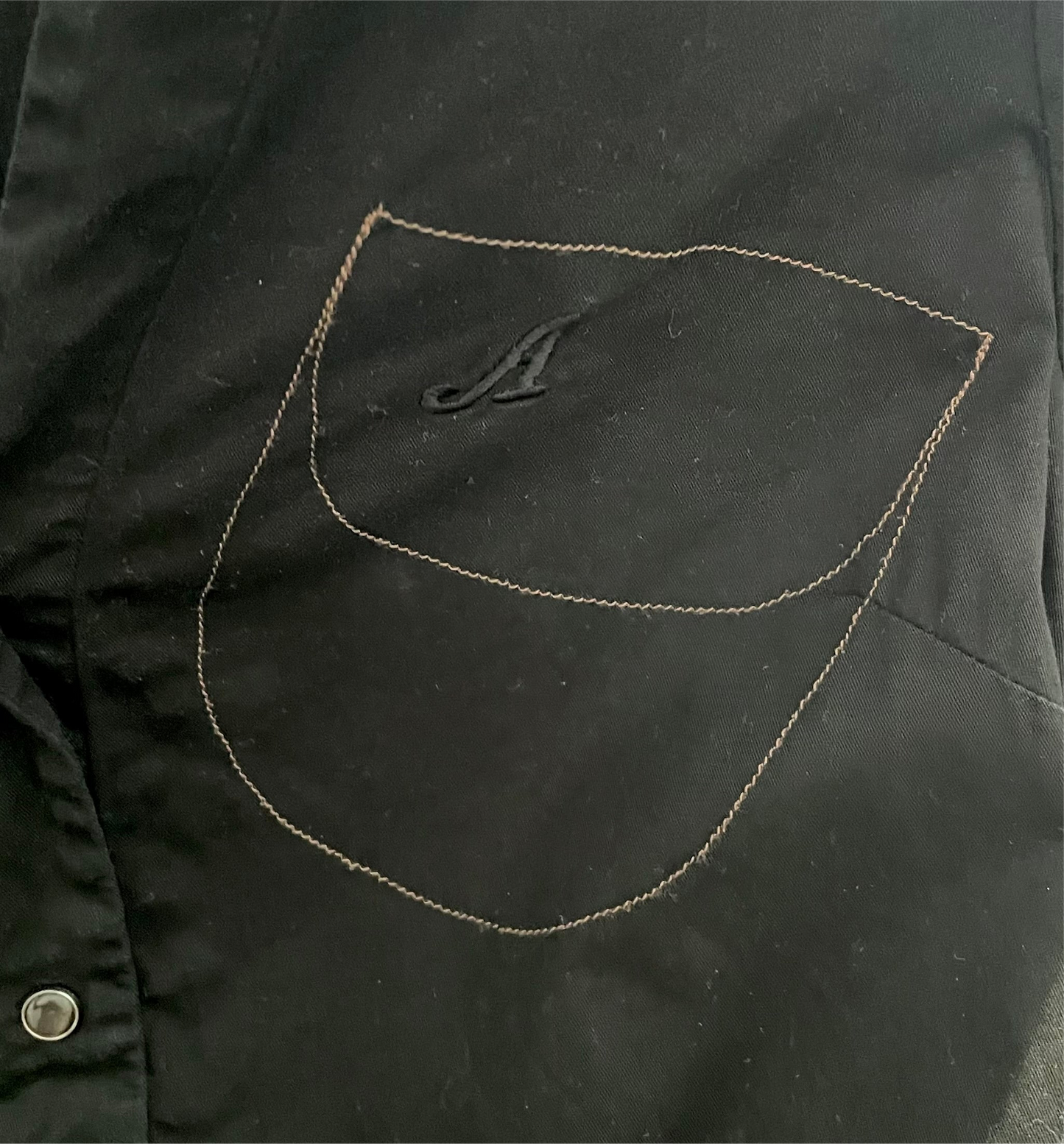 Vintage Acne Black Cotton Western Shirt