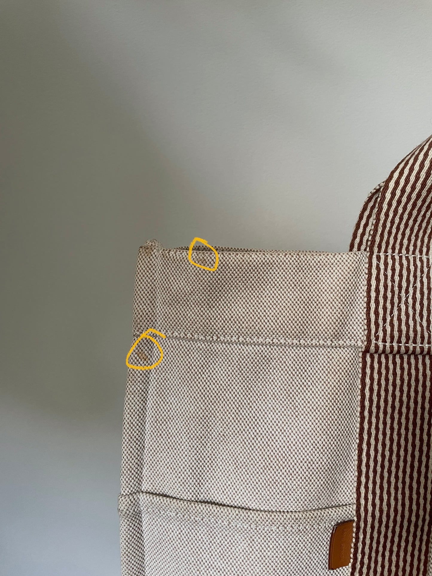 Vintage Designer Hermès Cotton Canvas Tote Bag